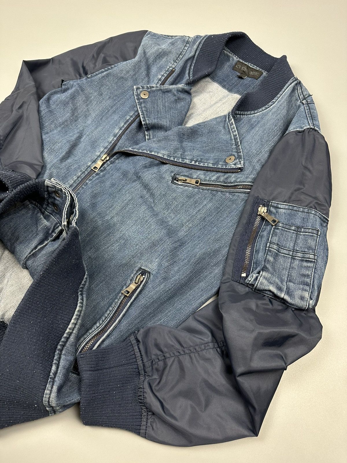 14th Addiction × In The Attic In The Attic Denim Bomber Jacket Size US M / EU 48-50 / 2 - 5 Thumbnail