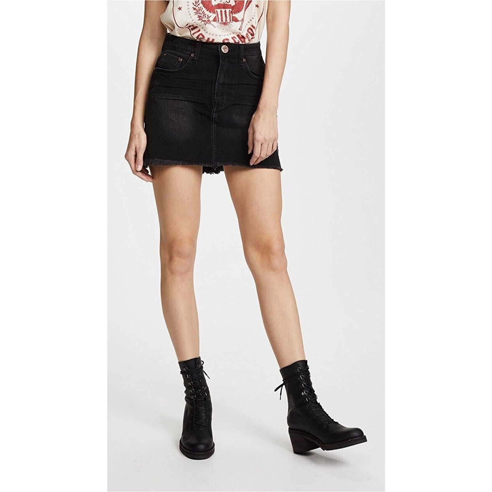 One Teaspoon ONE x One Teaspoon Size 26 2020 Mini Skirt High Waist Short Size 26" / US 2 / IT 38 - 1 Thumbnail