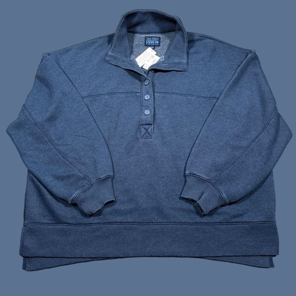 American Eagle Outfitters American Eagle Pullover Sweater Mens Medium Blue NWT Seriously Lived-In Collar Size US M / EU 48-50 / 2 - 1 Thumbnail