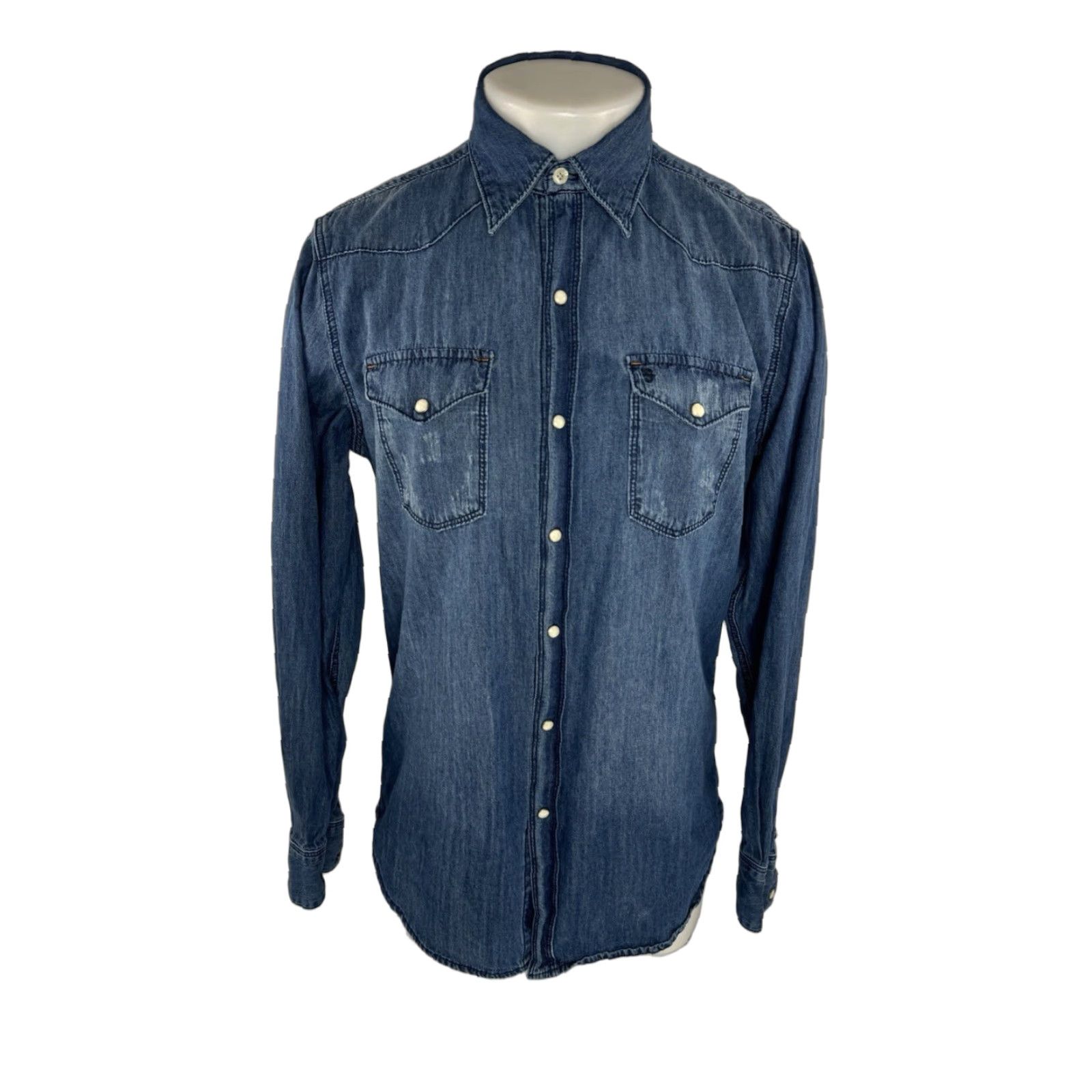 Stetson STETSON Denim Pearl Snap Western Mens M Shirt XS? No, M Shirt Western Mens M Shirt Size US M / EU 48-50 / 2 - 1 Thumbnail
