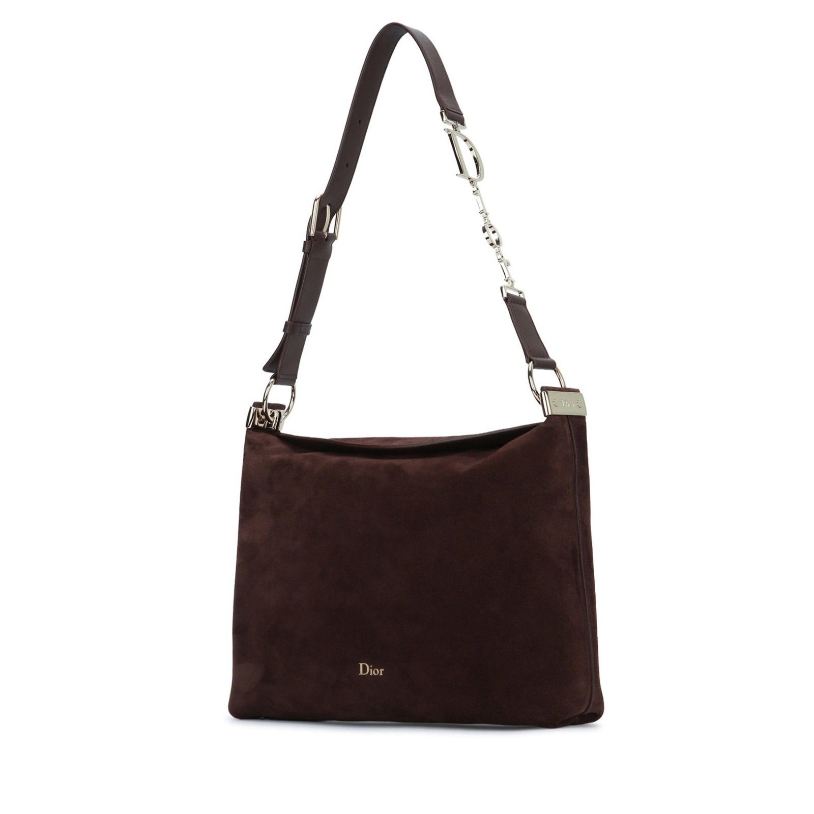 Dior DIOR $4500 Medium Diorly Chocolate Suede Shoulder Bag New & Size ONE SIZE - 2 Thumbnail