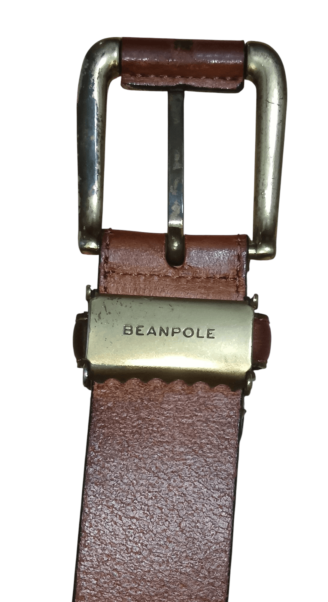 BEANPOLE × Leather × Vintage BEANPOLE ENGRAVED LOGO LEATHER BELT Size 34 - 3 Thumbnail