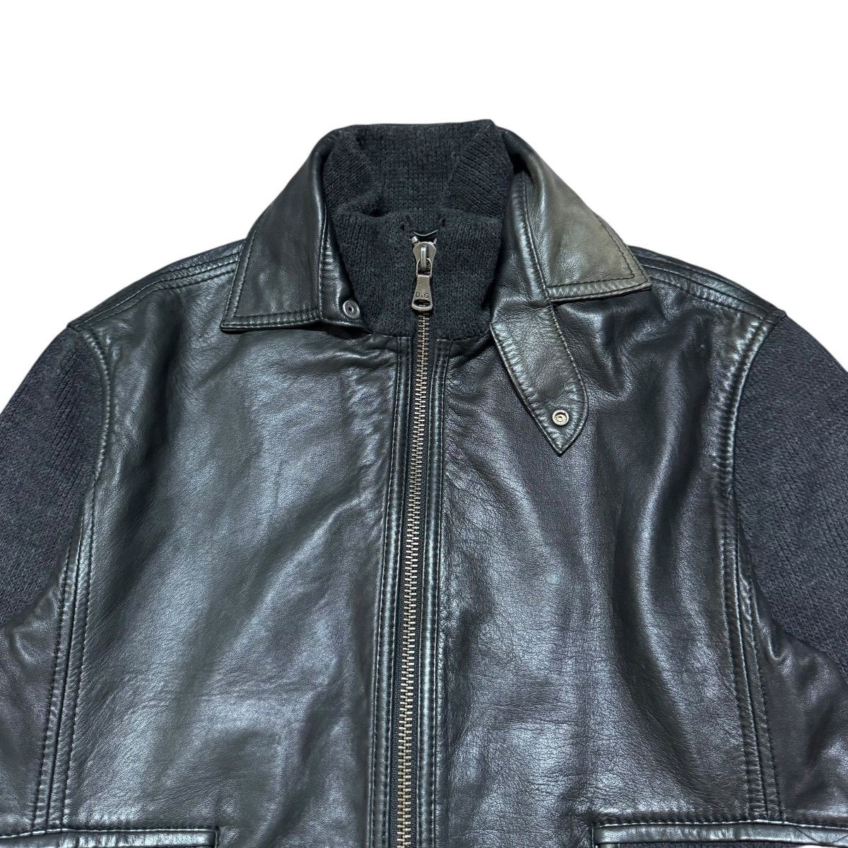 Dolce & Gabbana Dolce & Gabbana Leather Jacket Hybrid Patina Size US M / EU 48-50 / 2 - 3 Thumbnail