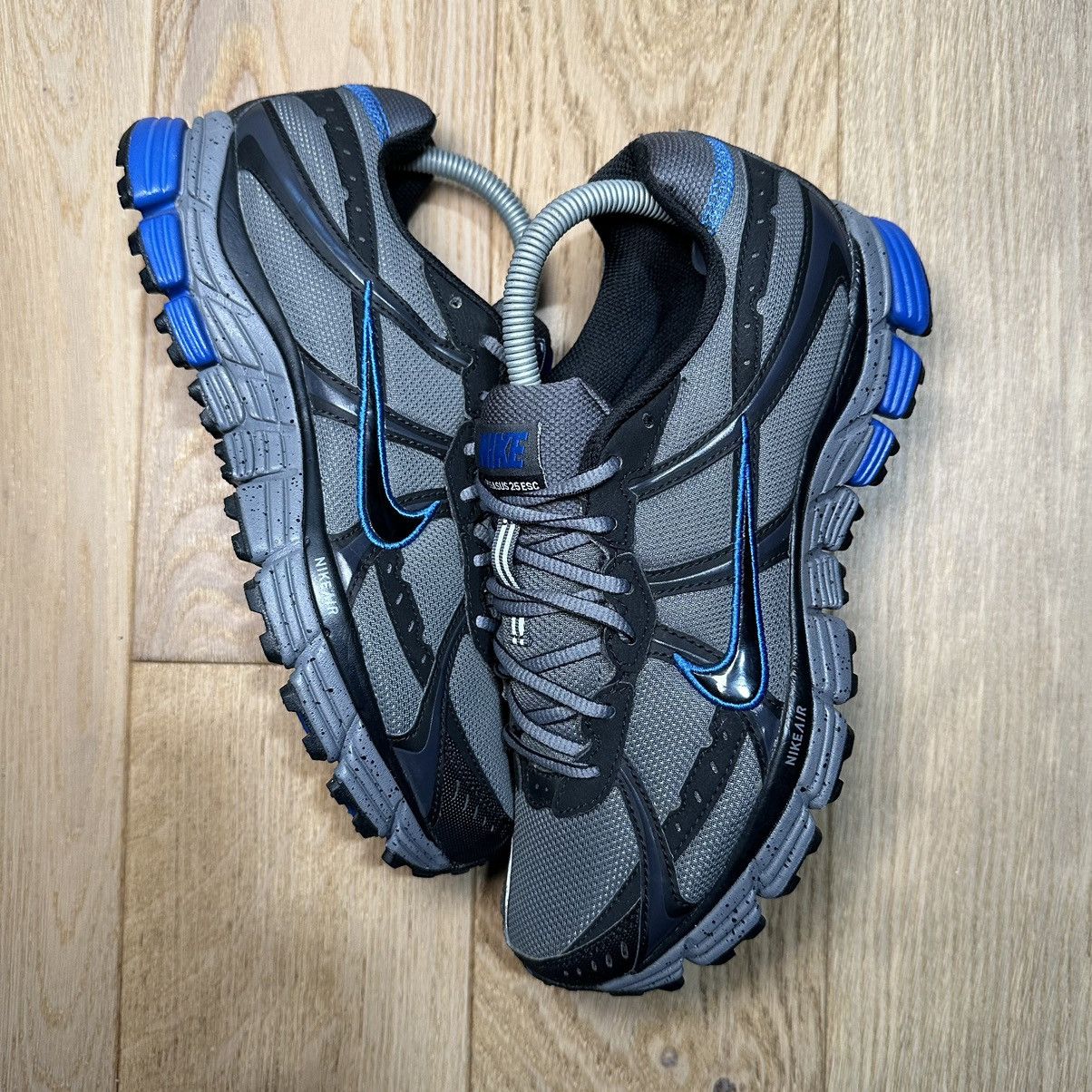 Nike Streetwear Vintage Nike Air Pegasus 25 Black Grey Blue 2008 Grailed