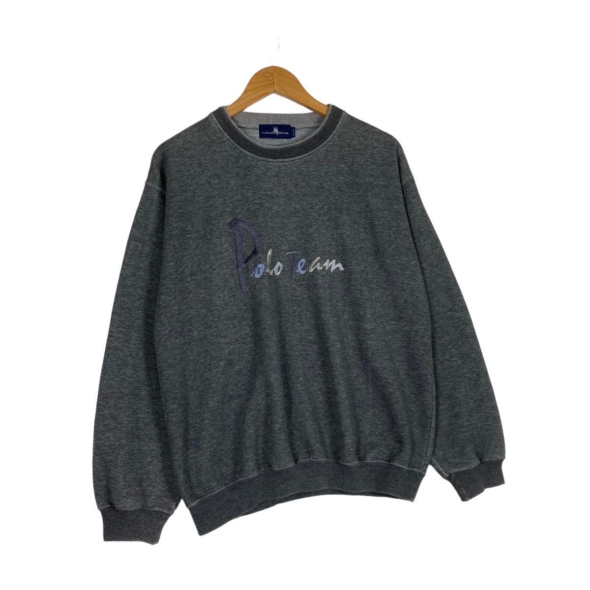 Japanese Brand Vintage 90s Royal Queens Polo Team Big Logo Sweatshirts Size US L / EU 52-54 / 3 - 3 Thumbnail
