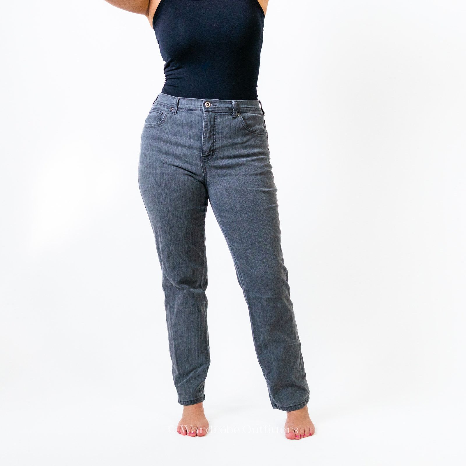 Designer Charter Club Classic Straight Petite Jeans Size 32" / US 10 / IT 46 - 4 Thumbnail