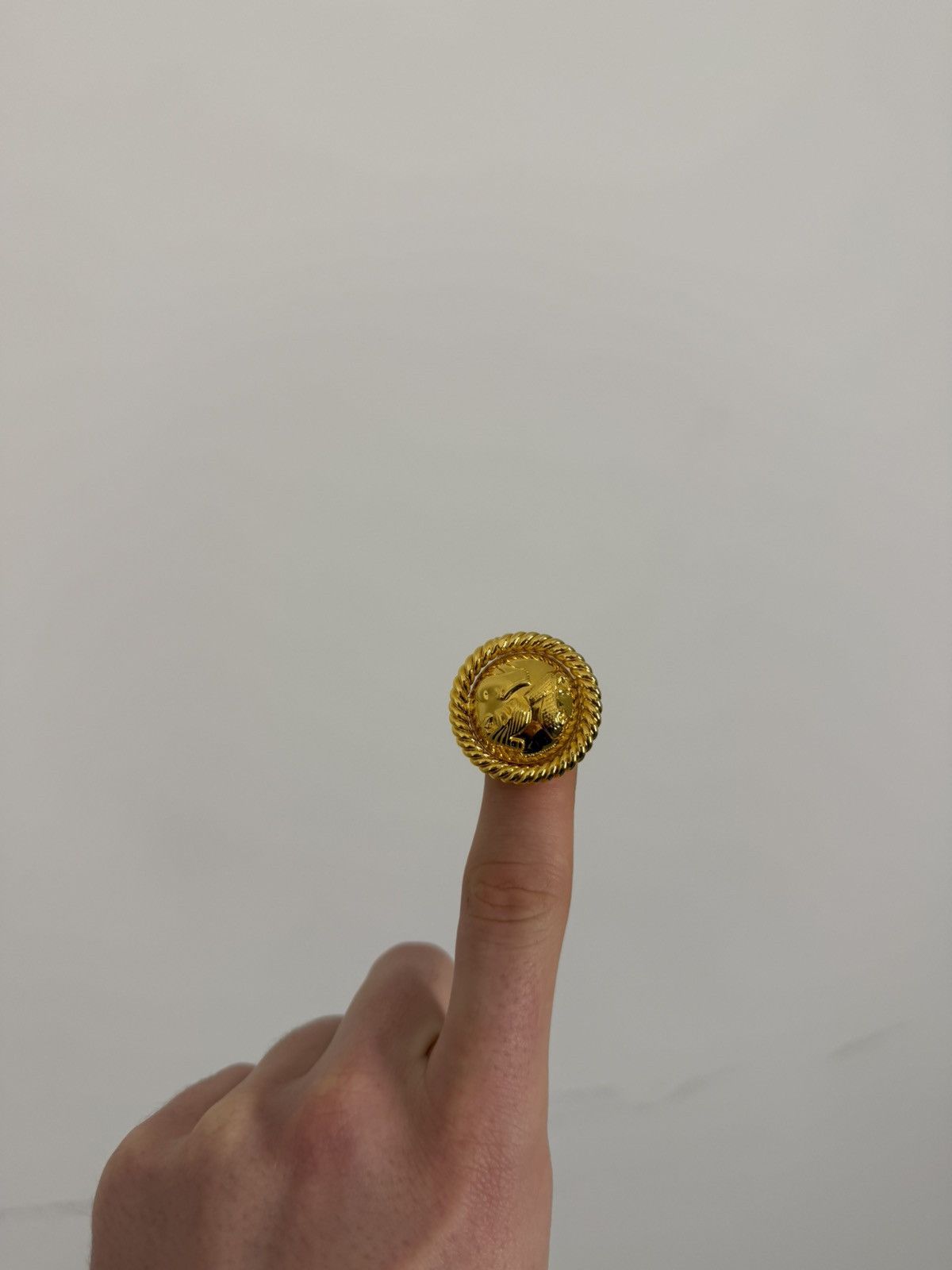Salvatore Ferragamo Vintage Salvatore Ferragamo Image Gold Plated Ring Size ONE SIZE - 2 Thumbnail