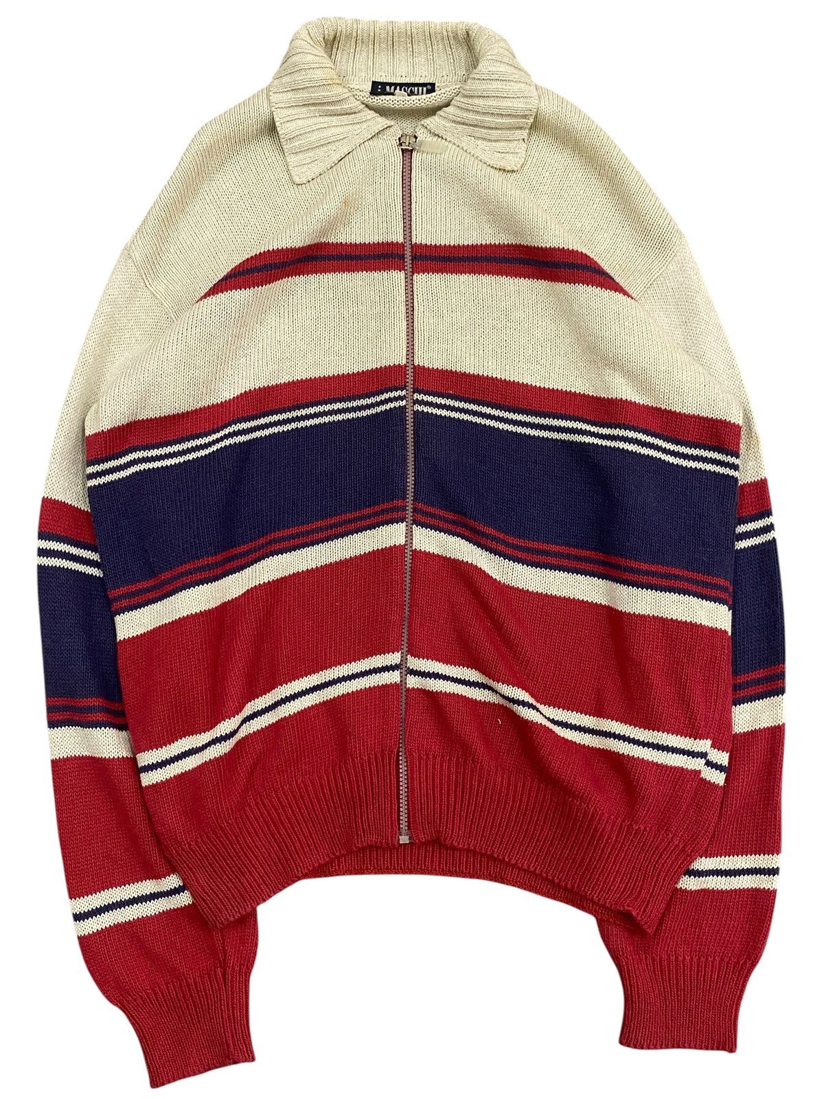 Vintage Vintage i Maschi Made in Italy Full Zip Knit Sweater Size US L / EU 52-54 / 3 - 1 Thumbnail