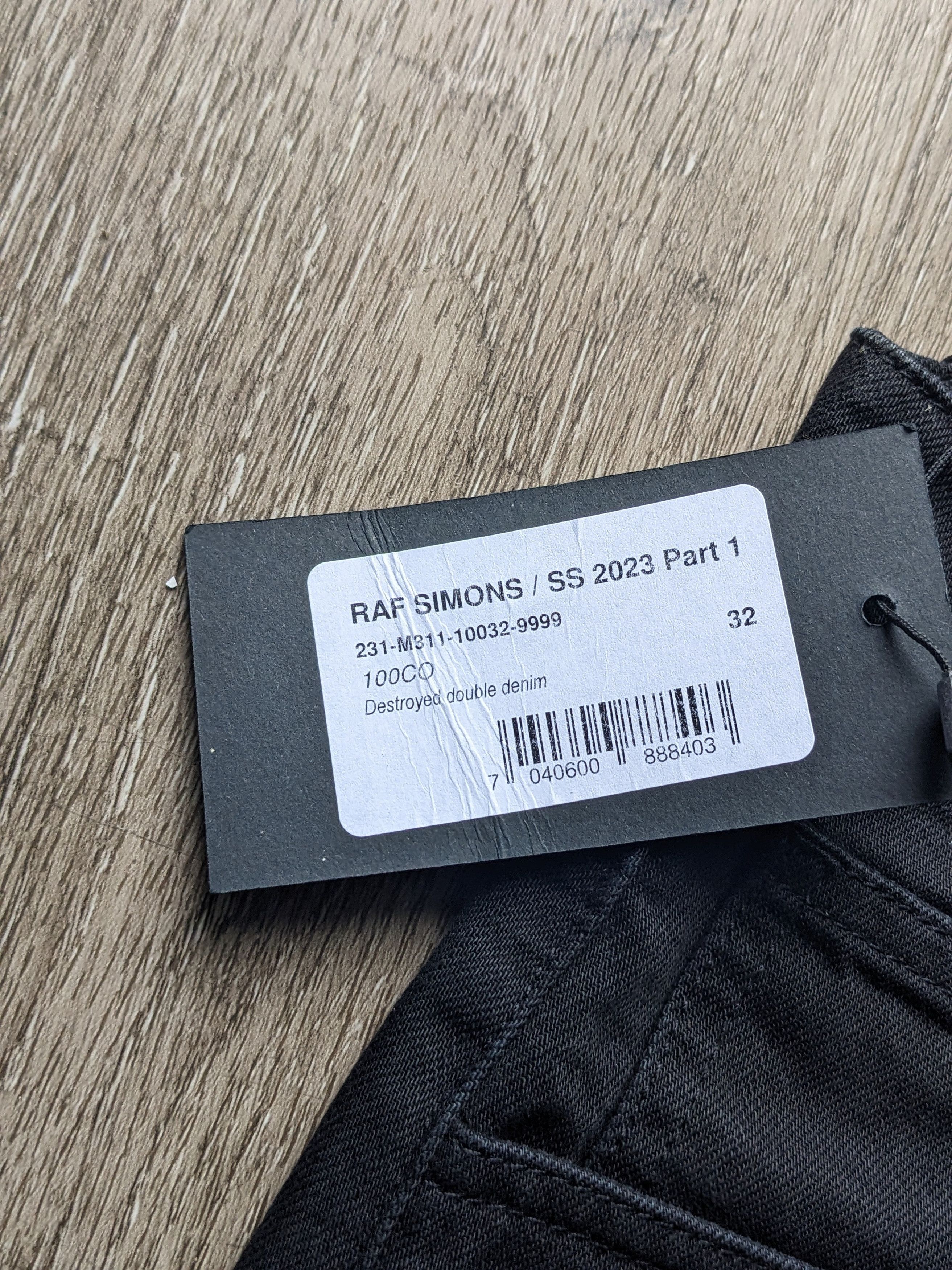 Raf Simons SS23 "Destroyed Double Denim" Jeans Size US 32 / EU 48 - 4 Thumbnail