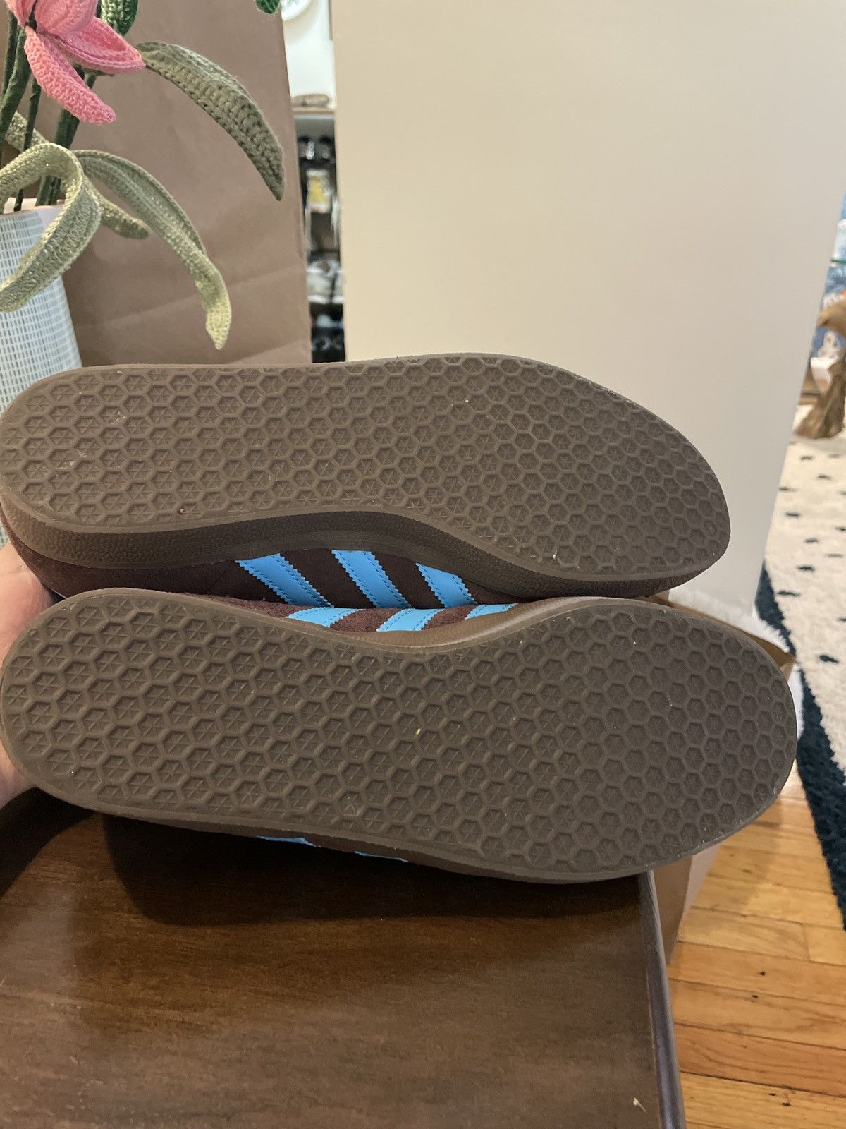 Adidas Adidas Mens Gazelle -Brown Suede/Teal - Mens Sz 10 Size US 10 / EU 43 - 6 Thumbnail