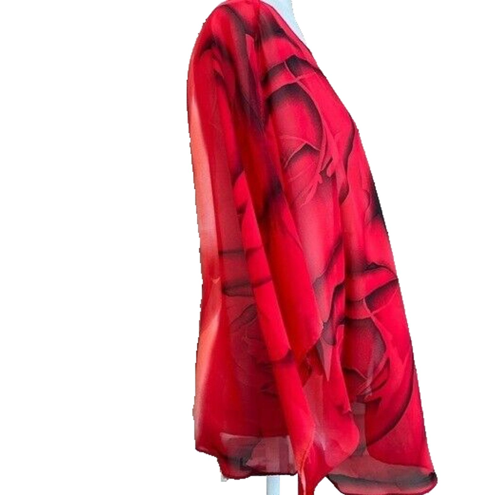 Perfect Moment Naomy women poncho summer rose top one size poncho A000187 Size ONE SIZE - 3 Thumbnail