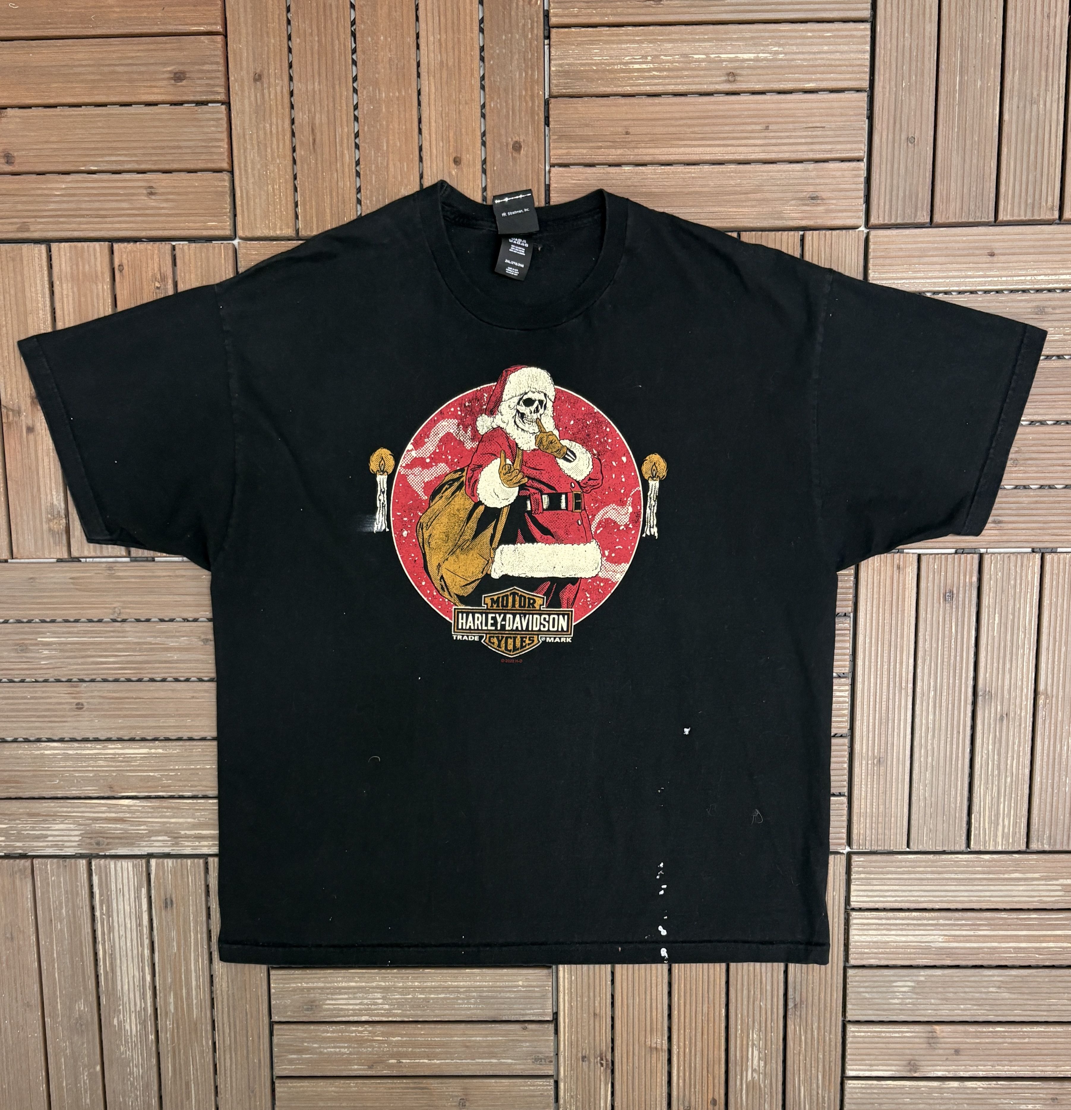 Vintage Harley Davidson Rochelle Park, NJ Vintage Blue T-Shirt Size US XXL / EU 58 / 5 - 1 Thumbnail
