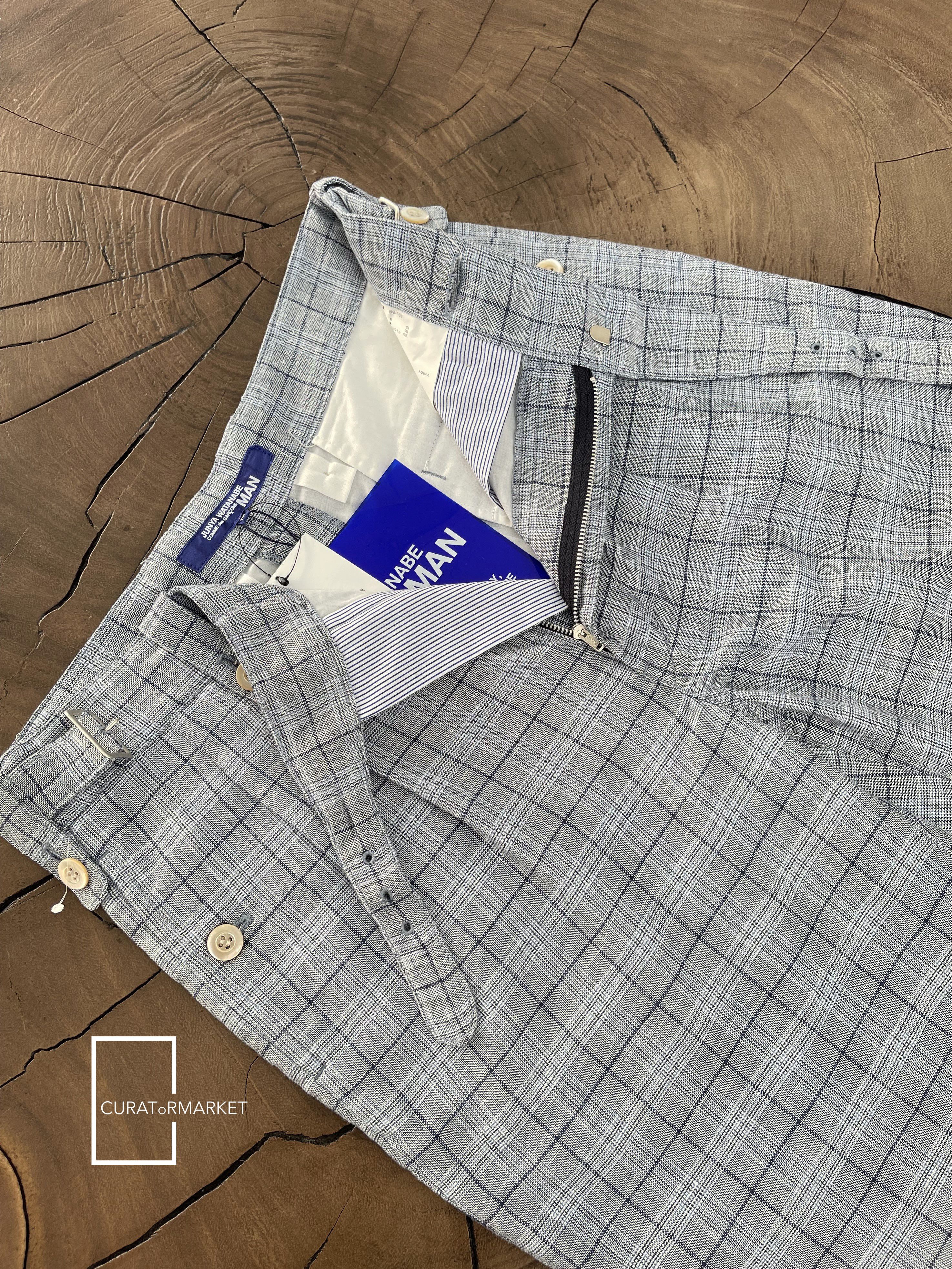 Junya Watanabe Sz M RARE Runway Linen Gingham Hidden Buckle Shorts SS17 Size US 30 / EU 46 - 6 Thumbnail