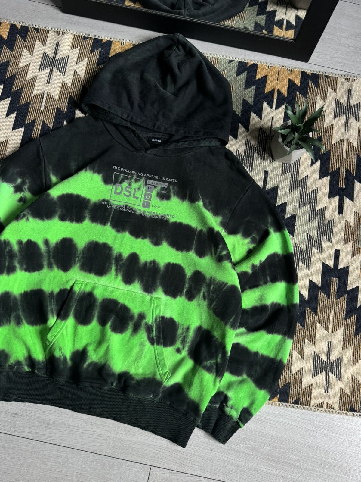 Diesel Diesel Teen Reflective Print Tie-Dye Hoodie Size US S / EU 44-46 / 1 - 3 Thumbnail