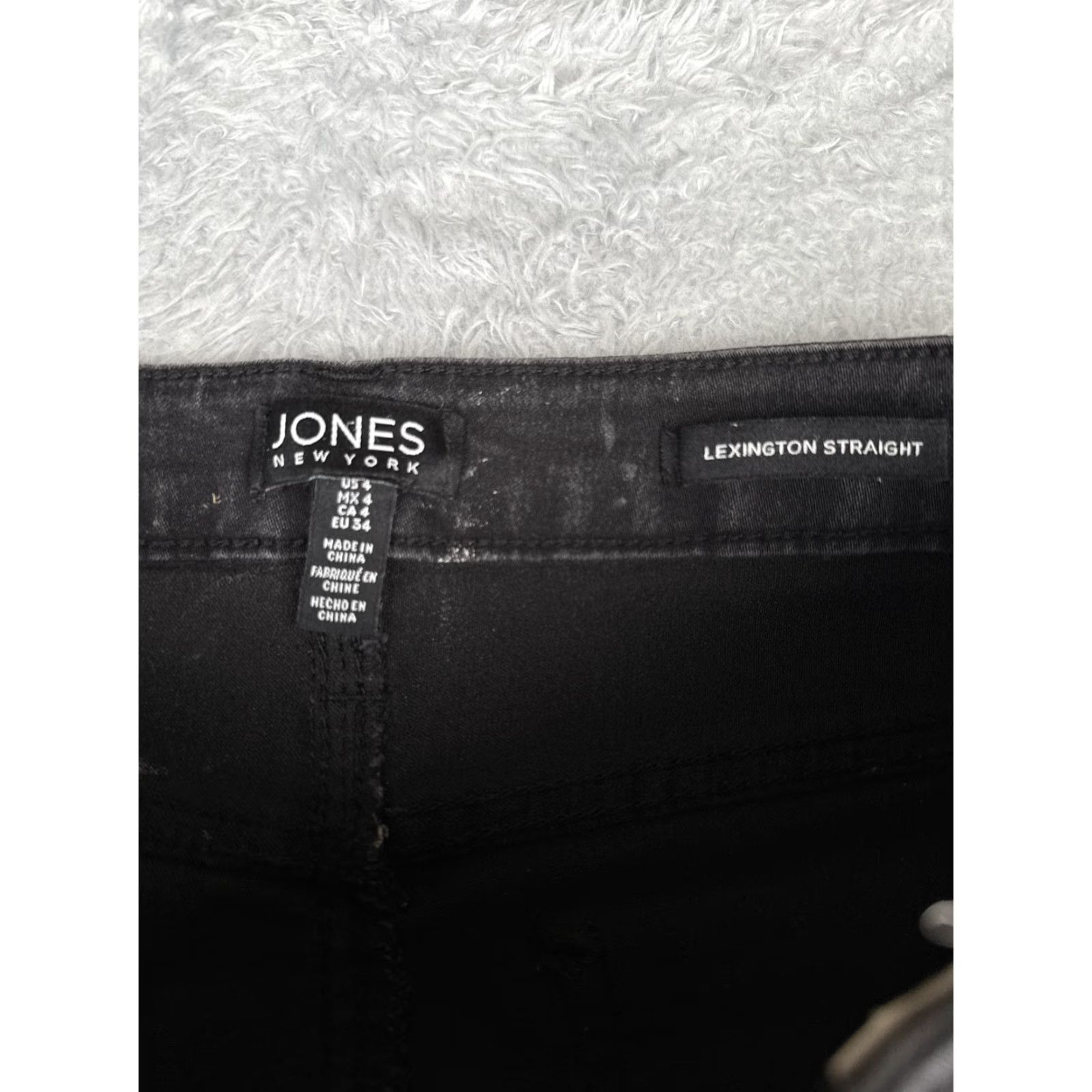 Jones New York Jones New York Jeans Womens 4 Black Lexington Straight Stretch Denim 5 Pocket Size 27" / US 4 / IT 40 - 6 Thumbnail