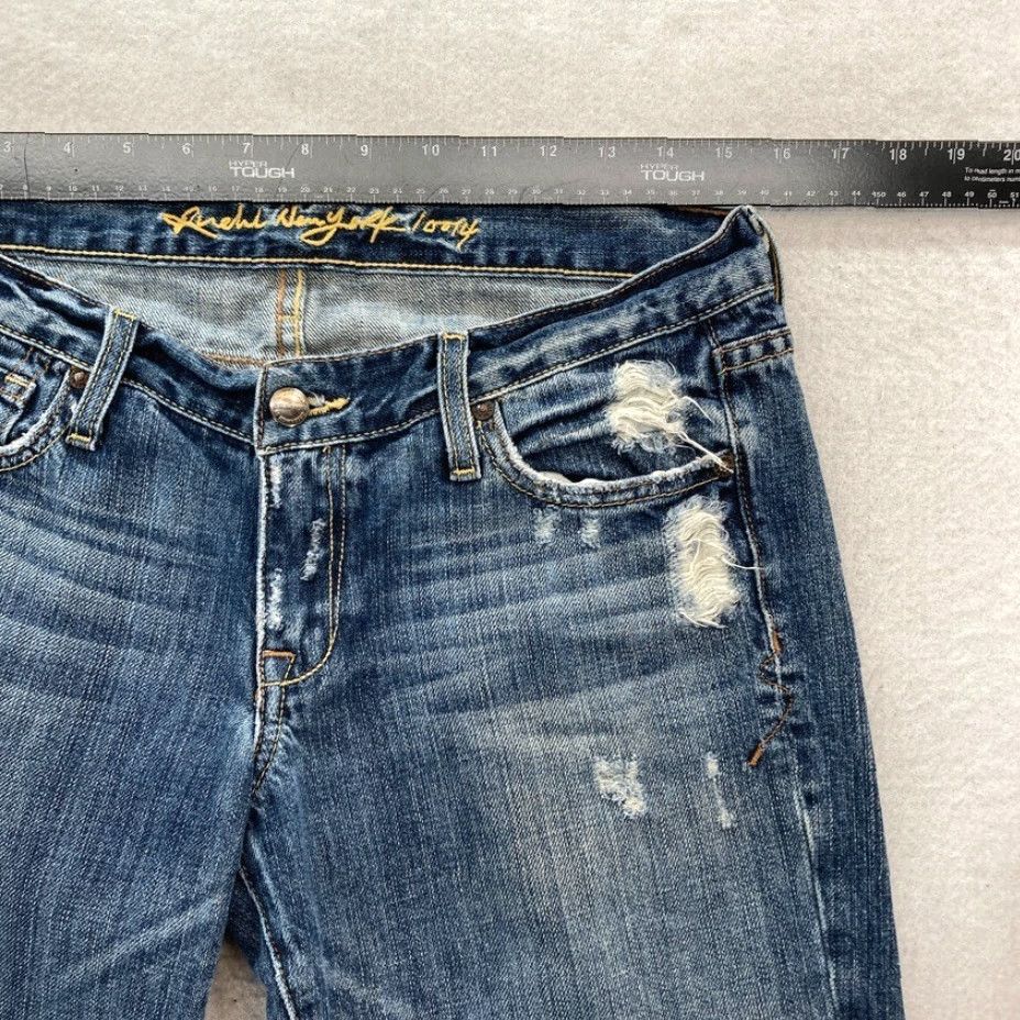 Denime RUEHL 925 Jeans Women's 28x33 Bootcut Medium Wash Blue Distressed Denim Pants Size 28" / US 6 / IT 42 - 7 Thumbnail
