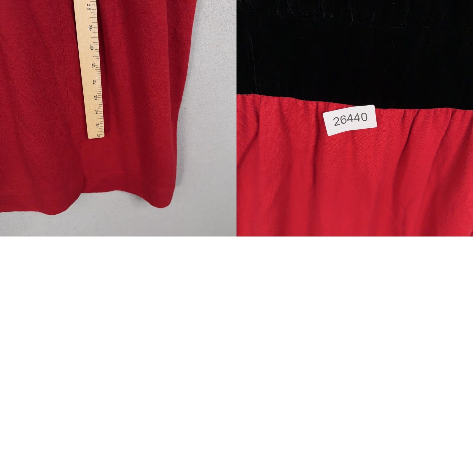 Oscar De La Renta VINTAGE Miss O by Oscar de la Renta Dress Womens 10 Black Red Velvet Bow Pencil Dress Mens? Size L / US 10 / IT 46 - 9 Thumbnail