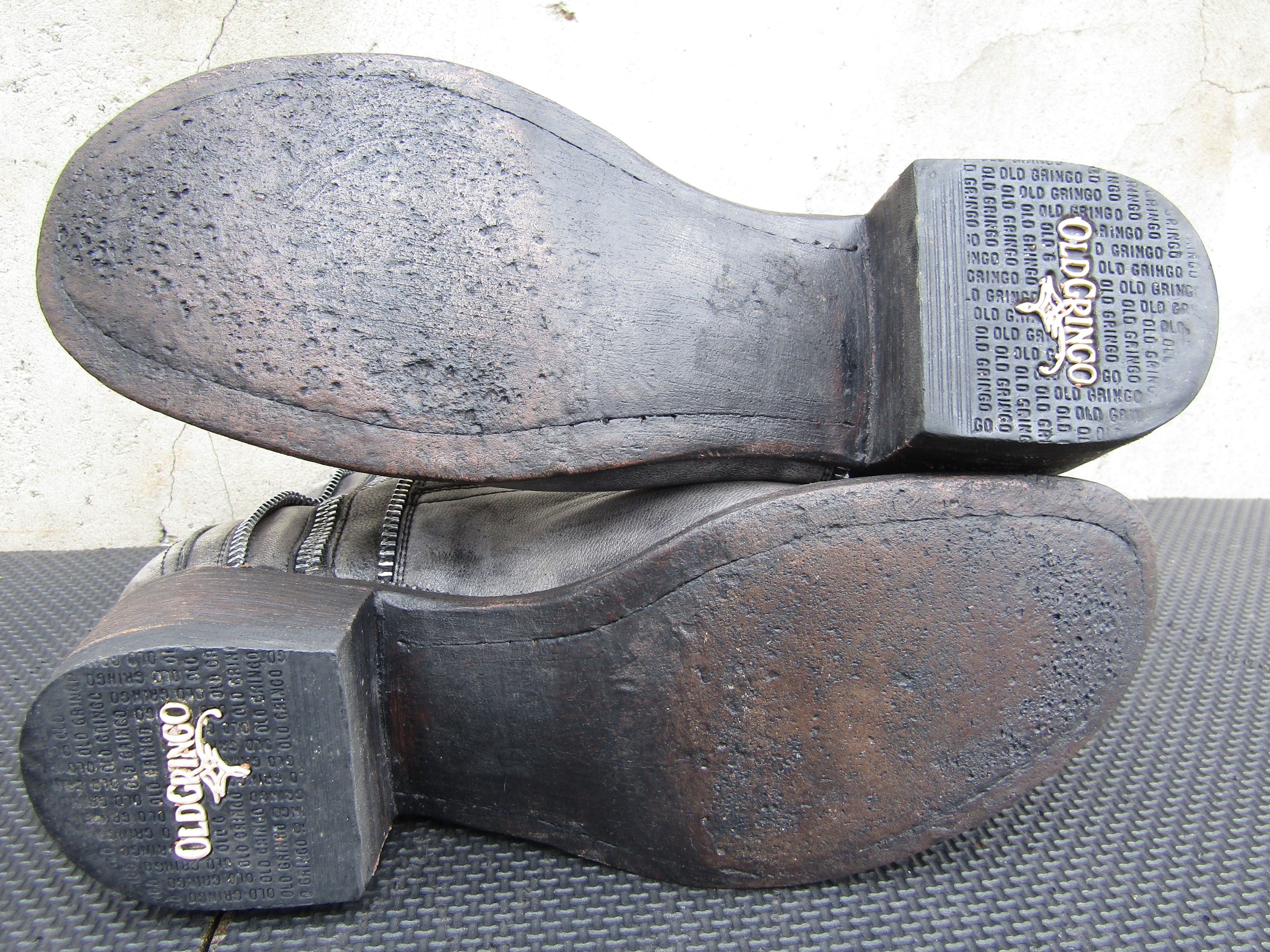 Old Gringo Old Gringo Distressed Gray Leather Low Western Zipper Accent Size US 7 / IT 37 - 10 Thumbnail