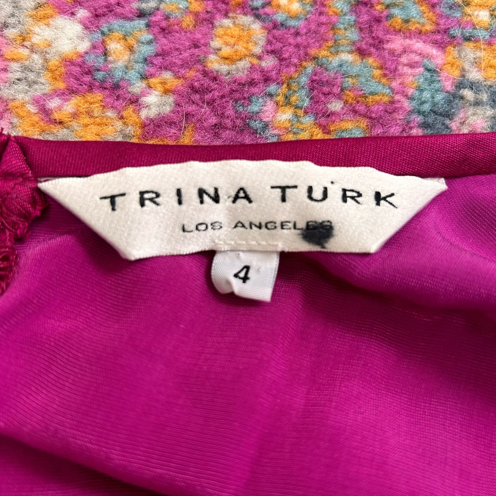 Trina Turk Trina Turk Silk Velvet Dress With Diamond Bow Sz 4 Size S / US 4 / IT 40 - 5 Thumbnail