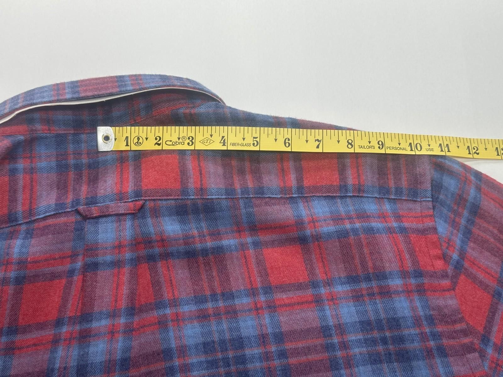 Izod Izod NWT Plaid Flannel Cotton Button Up Red/Blue Mens L Size US L / EU 52-54 / 3 - 5 Thumbnail