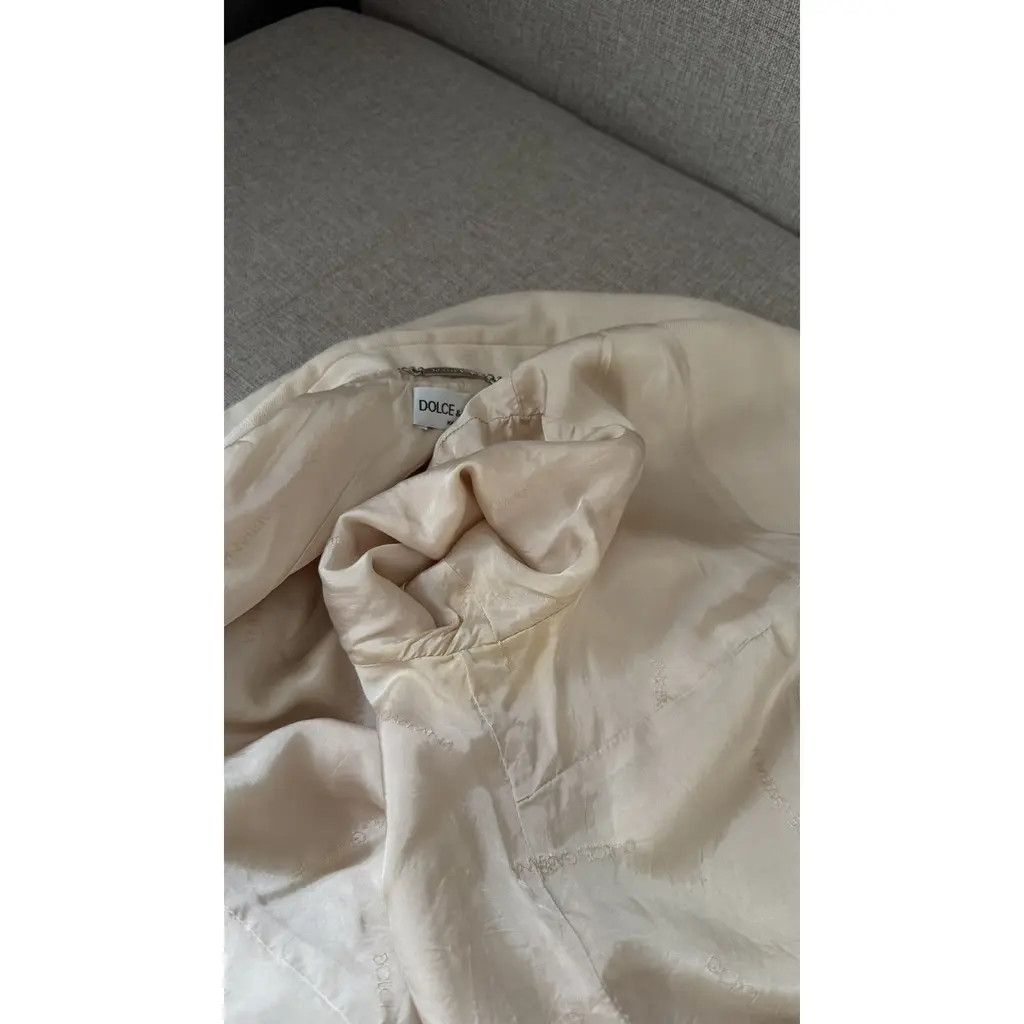 Dolce & Gabbana Dolce & Gabbana Beige Tailored Set Blazer & Skirt IT 44 Size 30" / US 8 / IT 44 - 13 Thumbnail
