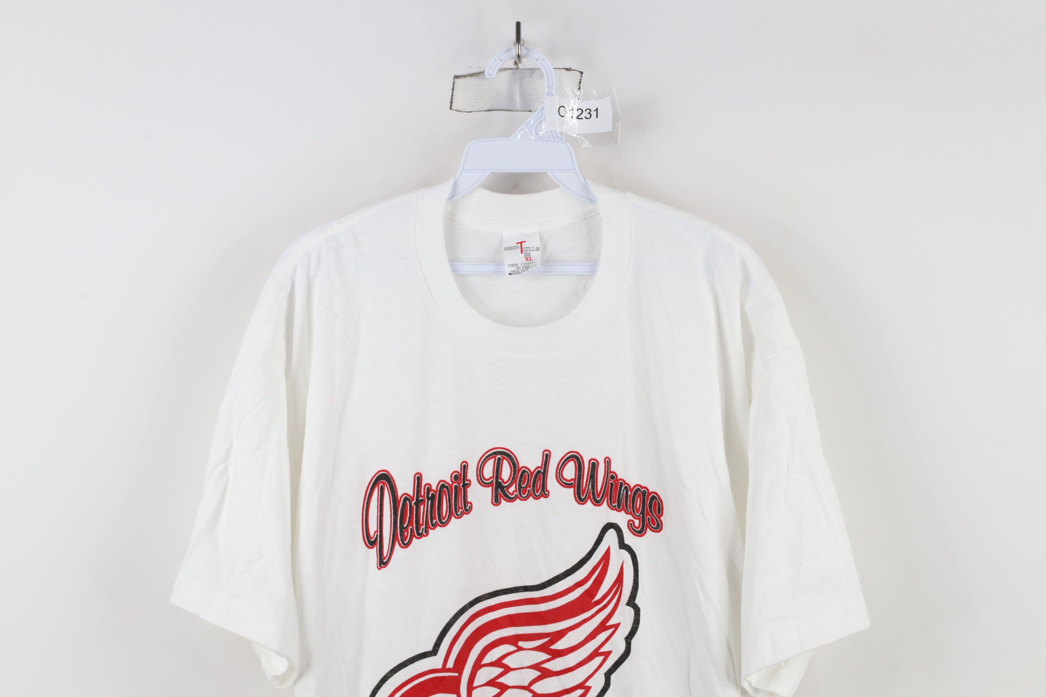 Vintage Vintage 90s Cup Champions Detroit Red Wings Hockey T-Shirt Size US XL / EU 56 / 4 - 2 Thumbnail