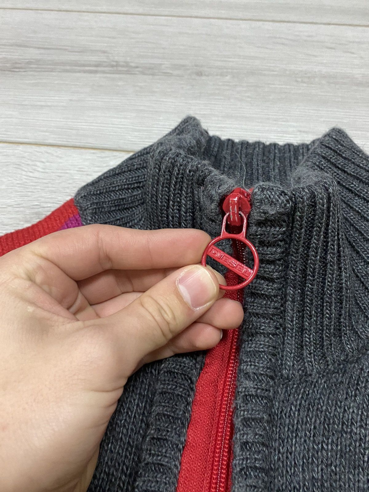 Diesel Diesel knitted avant-garde zip sweater pro v Size US XL / EU 56 / 4 - 6 Thumbnail