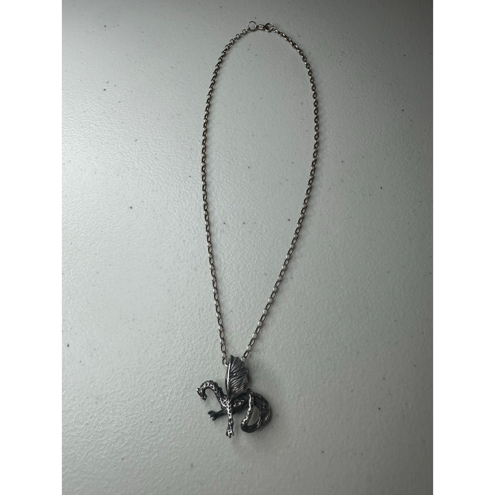 & Other Stories Vintage 925 Sterling Silver Dragon Pendant Necklace Mythical Size ONE SIZE - 1 Thumbnail