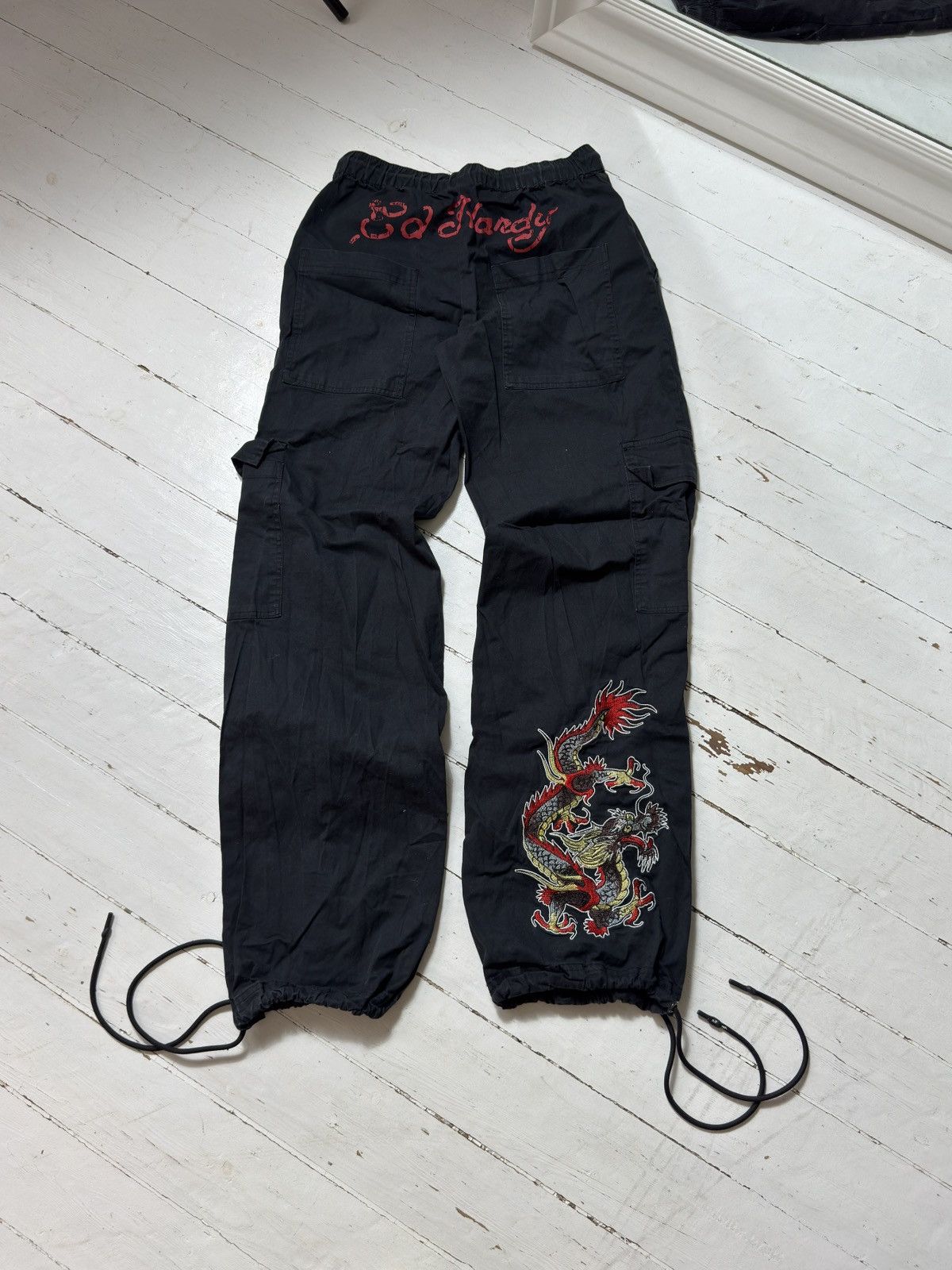 Ed Hardy ED HARDY GORPCORE DRAGON 2000s PANTS Size 27" / US 4 / IT 40 - 1 Thumbnail