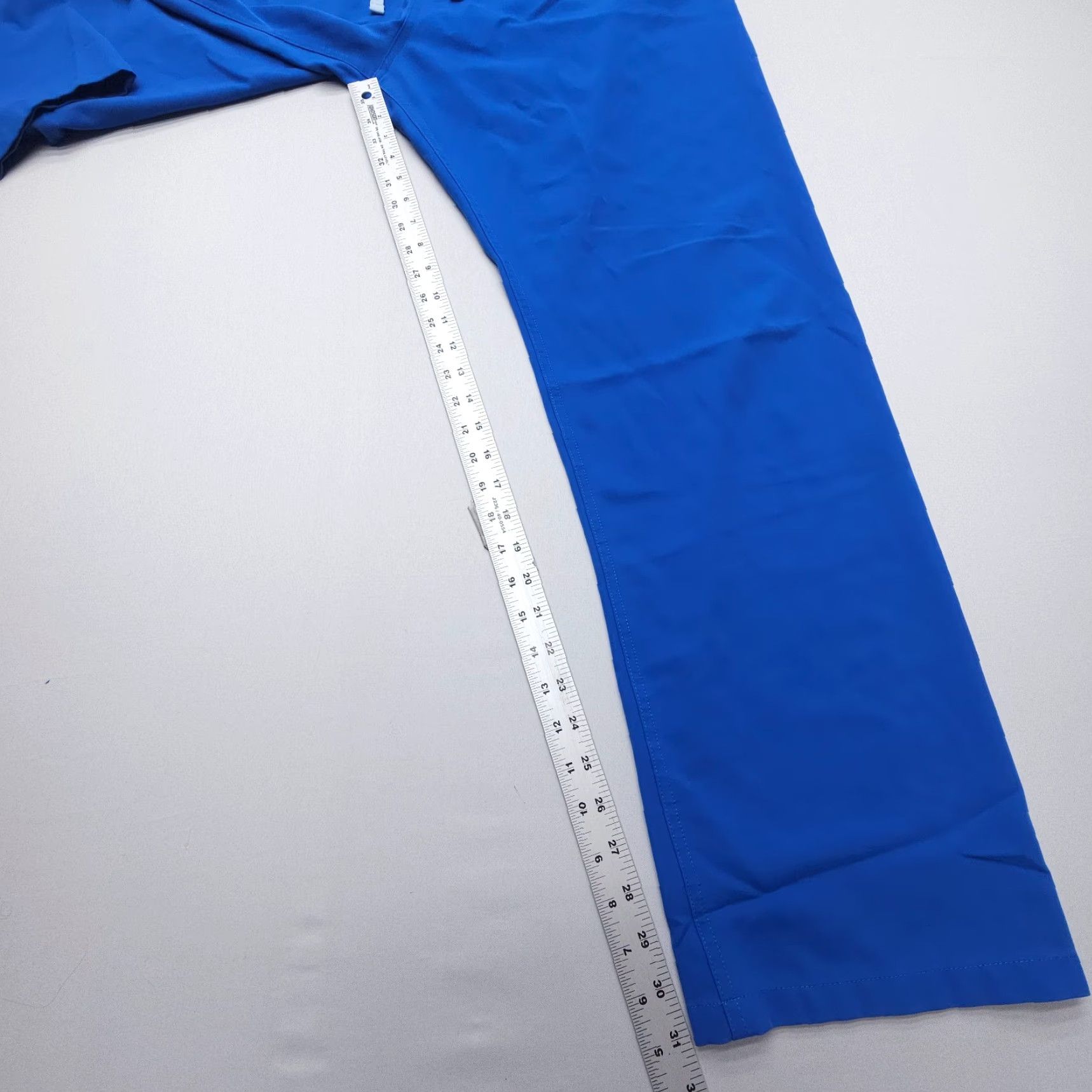 Vintage FIGS High Waisted Scrub Pants XL Blue Livingston Nursing Medical 31" Inseam Size 40" / US 18 - 3 Thumbnail