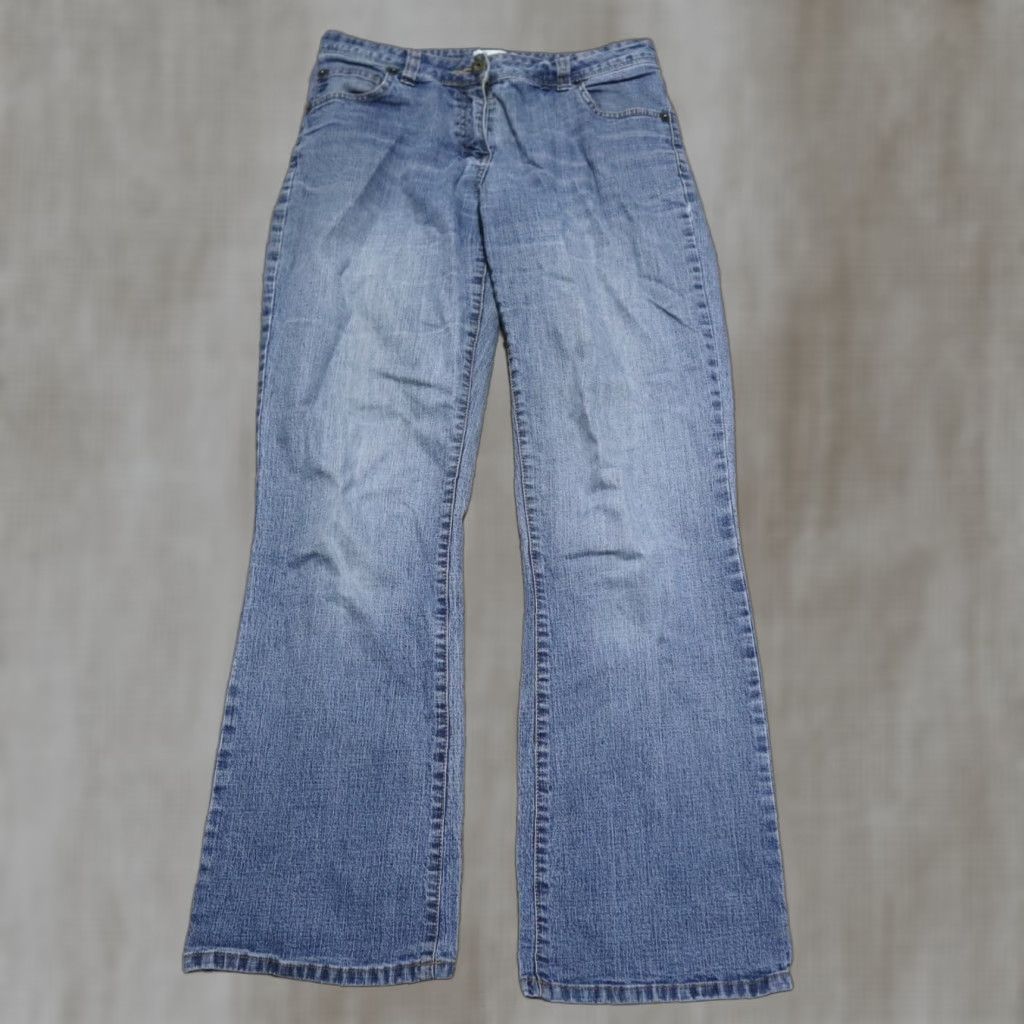 Rochas Rocha Jeans Boot Cut Blue Women's Size 12 Bottoms Jeans Bootcut Slimming Color Blue Rocha Womens 12 Jeans Size 34" / US 12 / IT 48 - 1 Thumbnail