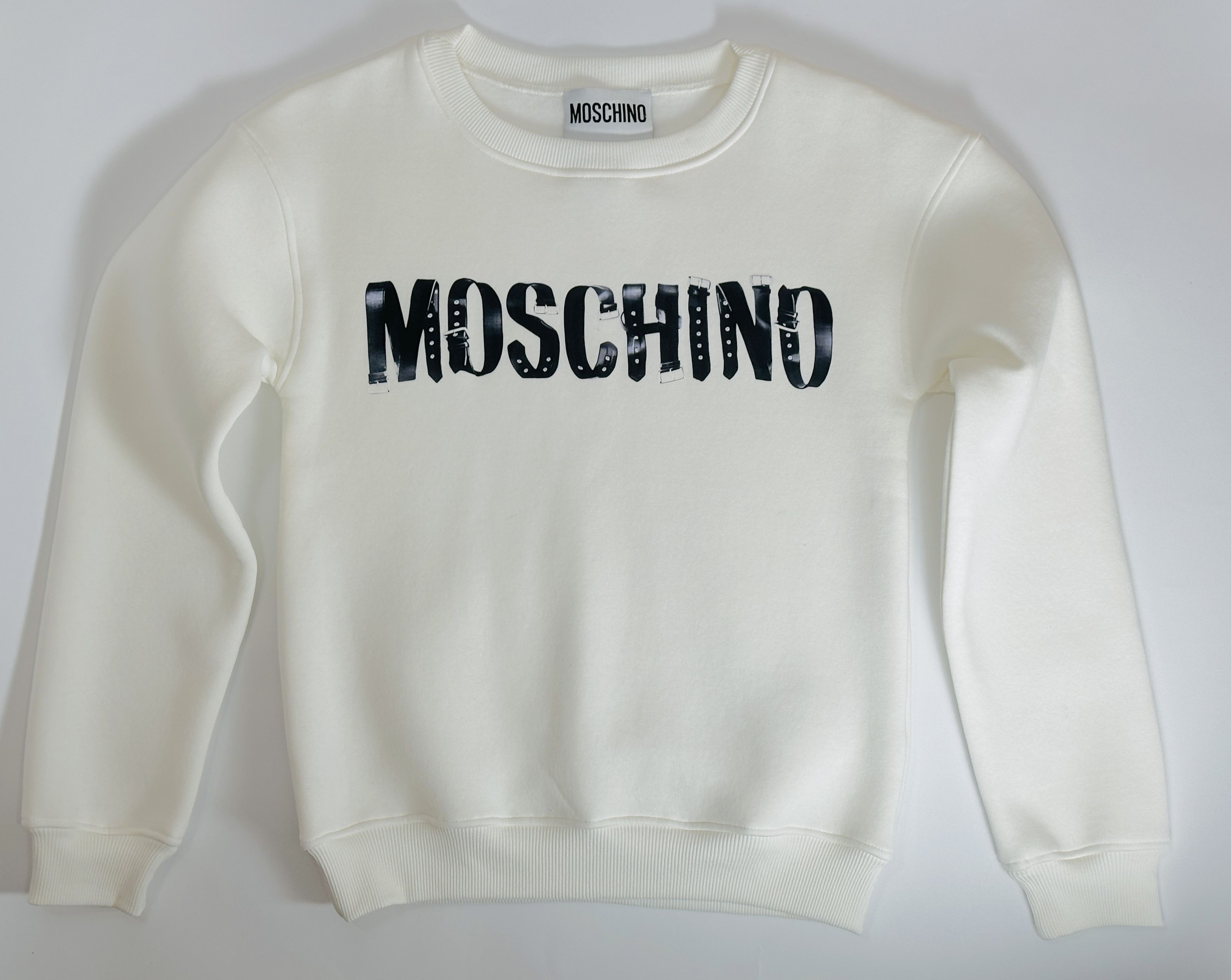 image of Boutique Moschino x Moschino Sweatshirt White Logo-Print, Women's (Size XS)