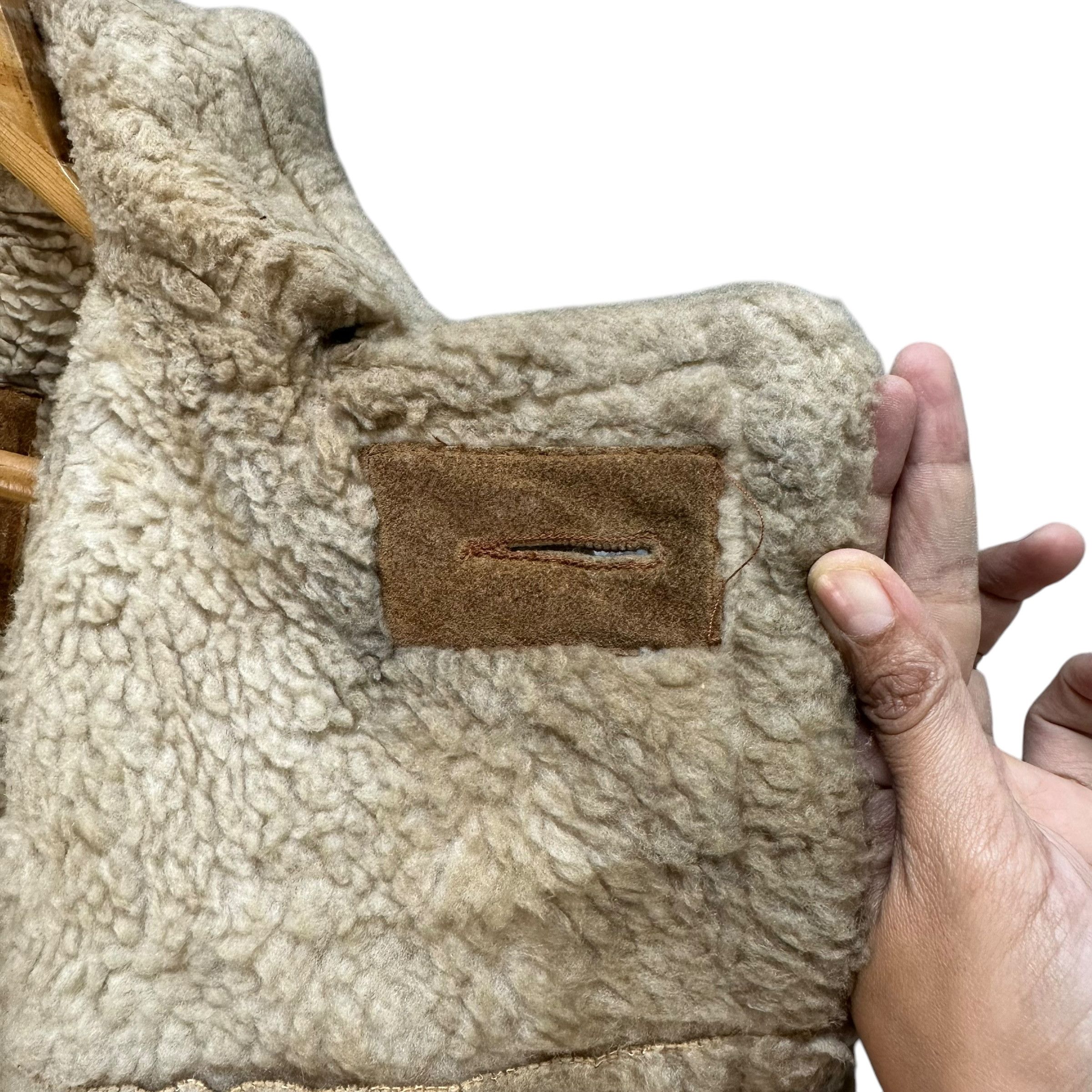 Vintage Vintage GENUINE SPLIT COWHIDE Sherpa Jacket #A77-1873 Size US M / EU 48-50 / 2 - 9 Thumbnail