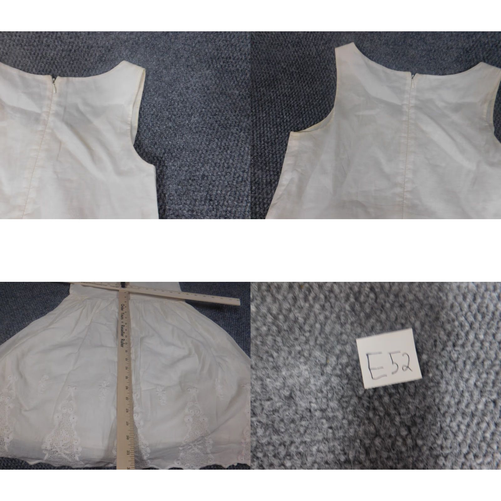 Old Navy Old Navy Womens Dress A-Line Sleeveless White Knee Length Zip Crew Neck Ruffle Lined Cotton Rayon Vintage: No Regular Size 2 Womens Size XS / US 0-2 / IT 36-38 - 9 Thumbnail