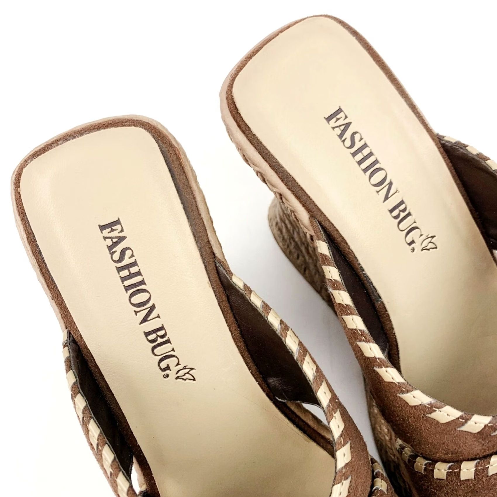 Vintage VINTAGE Fashion Bug Sandal Women's 90s Wedge Slide Brown Suede Size US 6.5 6.5 1/2 Mens Womens Size US 7 / IT 37 - 3 Thumbnail