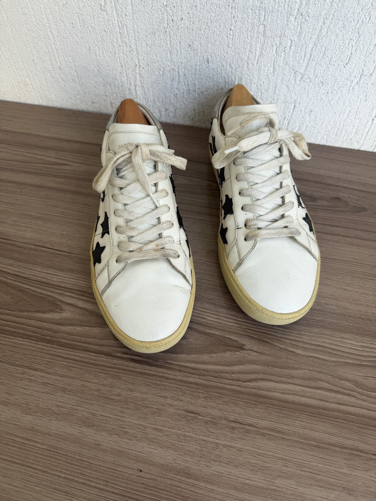 Saint Laurent Paris Ss15 court classic star trainers Size US 8.5 / EU 41-42 - 17 Thumbnail