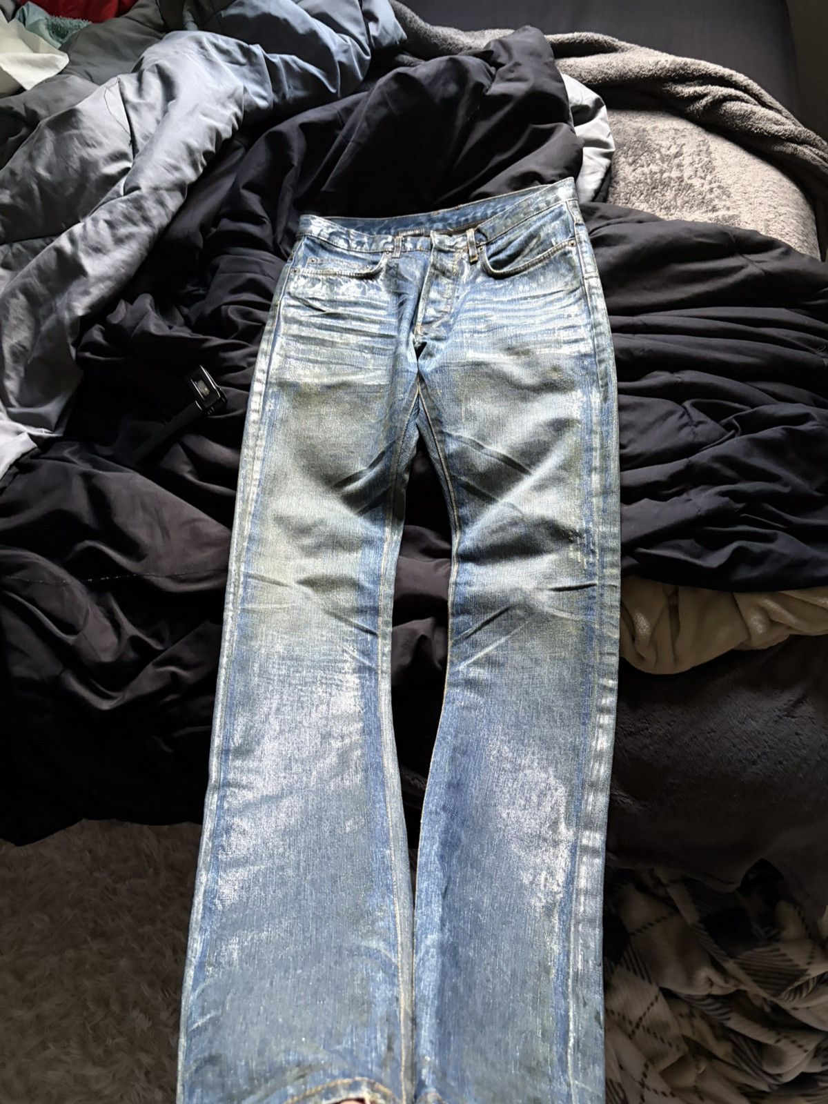 Dior Dior AW07 Green Wax Luster Denim Size US 27 - 3 Thumbnail