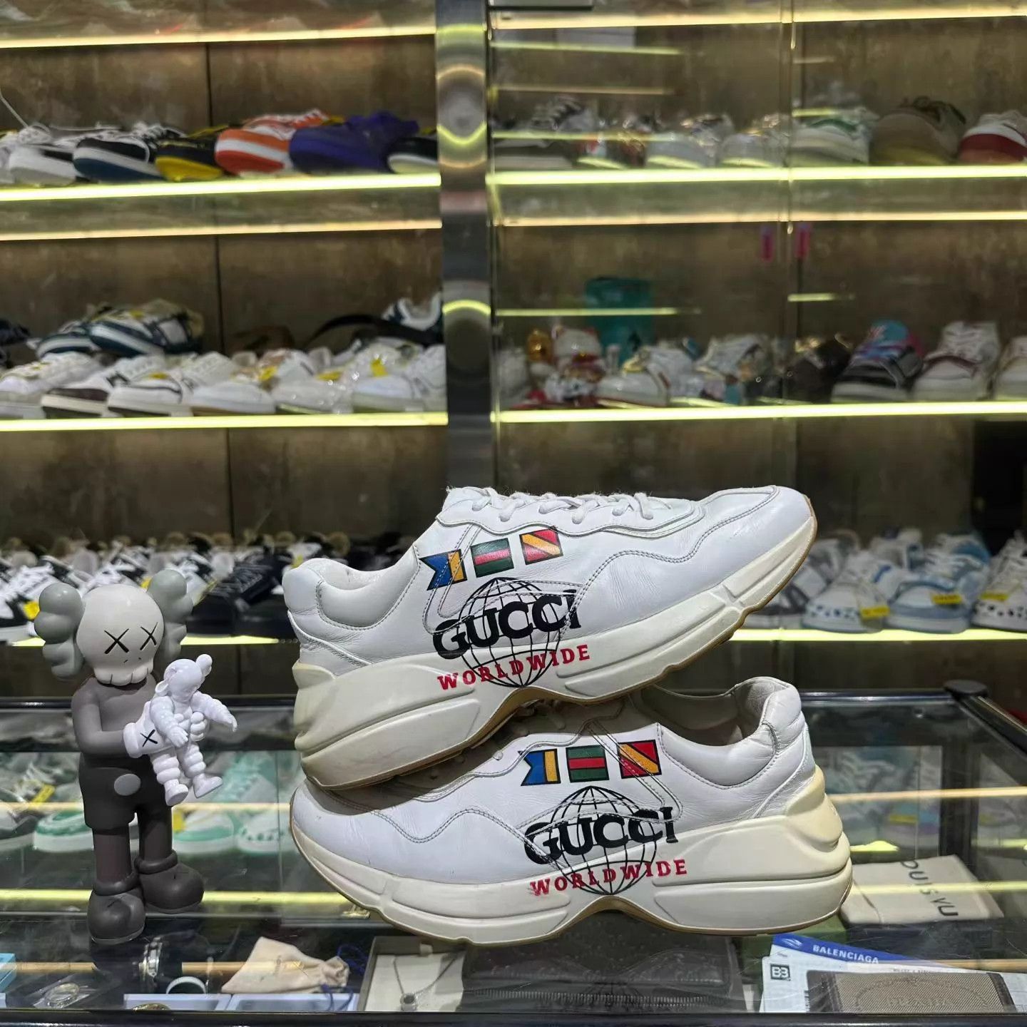 Gucci Gucci Dad Sneaker Worldwide White Brown Size 42 Size US 9 / EU 42 - 4 Thumbnail