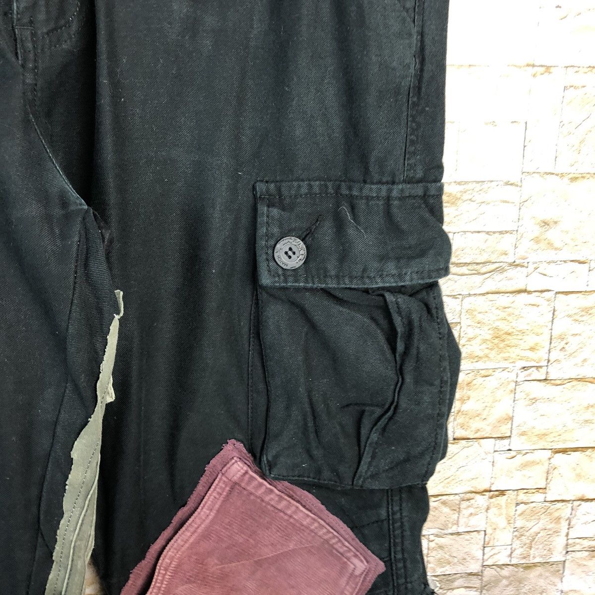 Japanese Brand Matchstick Black Cargo Multipocket Pants #A145 Size US 34 / EU 50 - 11 Thumbnail