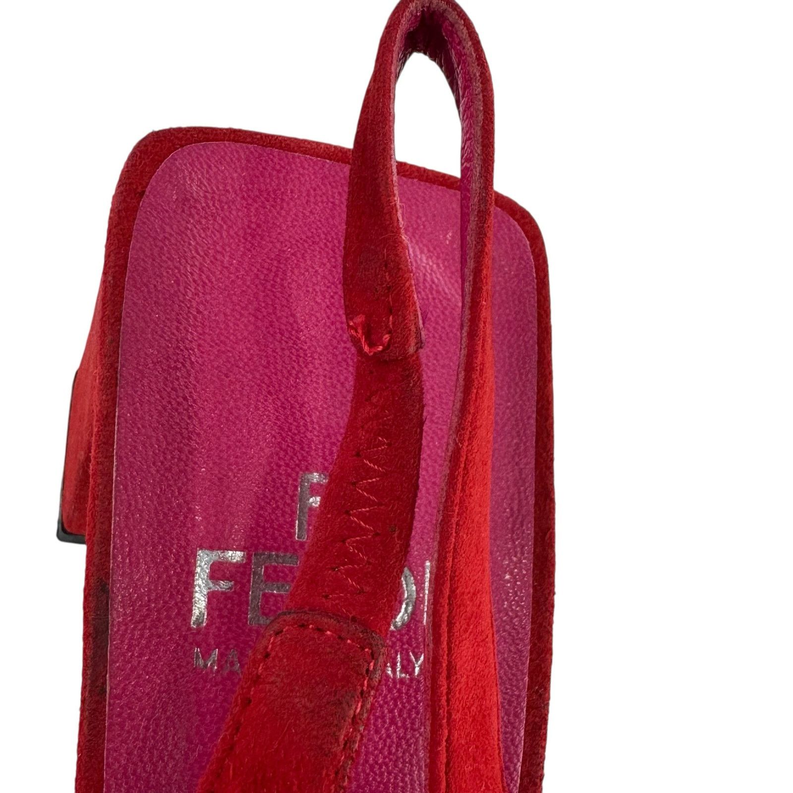 Fendi Fendi Vintage Red Suede Heels Size US 7.5 / IT 37.5 - 12 Thumbnail