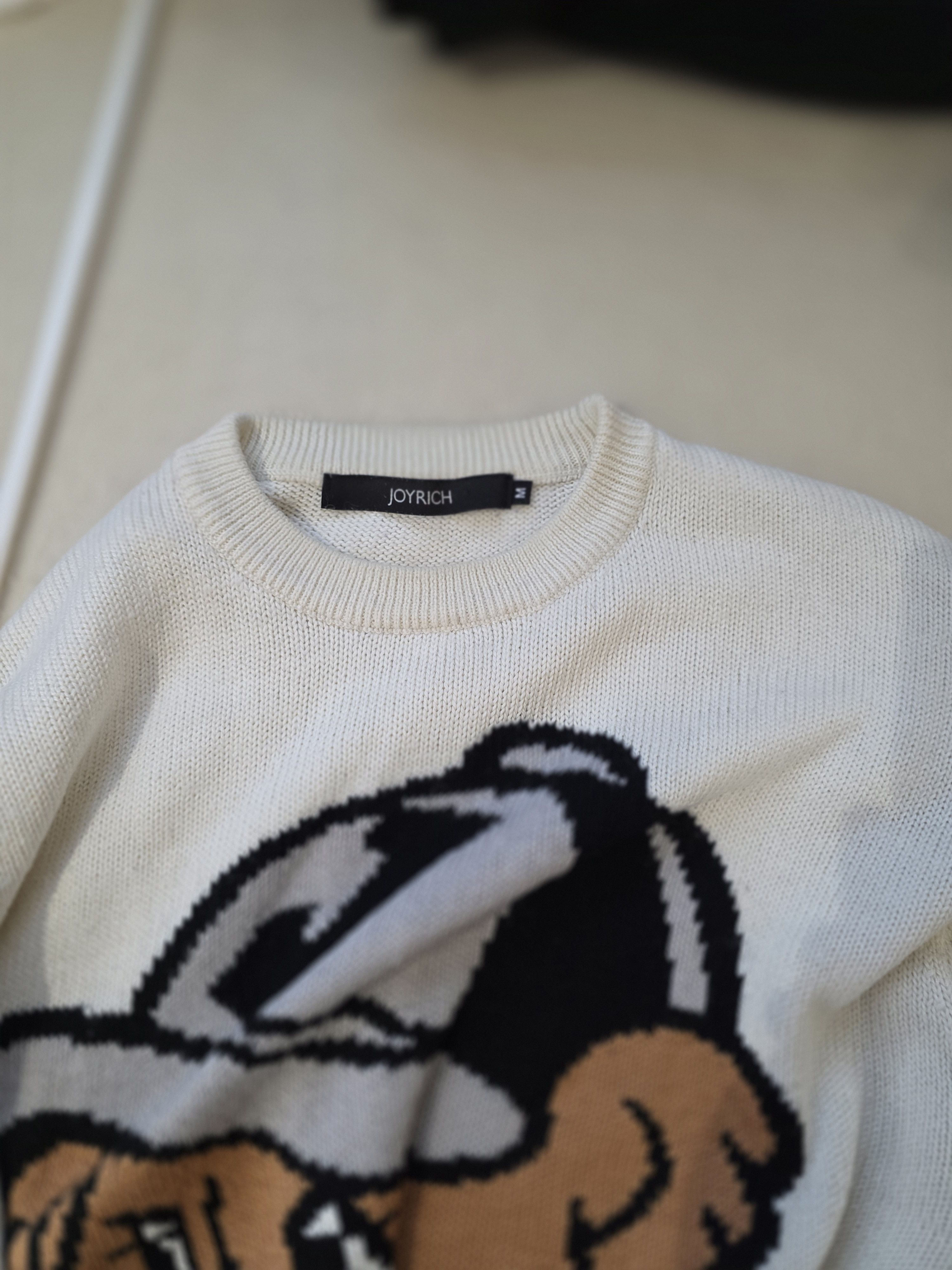 Joyrich Joyrich Los Angeles Rare “J Bear” Knit Sweater Cream Size US M / EU 48-50 / 2 - 3 Thumbnail