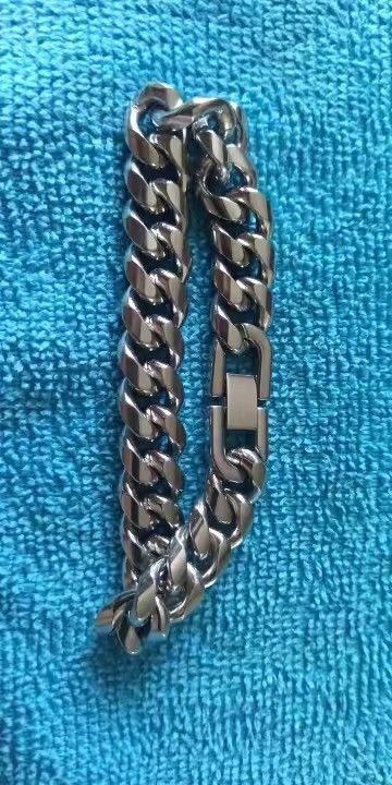 Jewelry 12 mm + 22 cm Cuban Chain Bracelets Size ONE SIZE - 5 Thumbnail