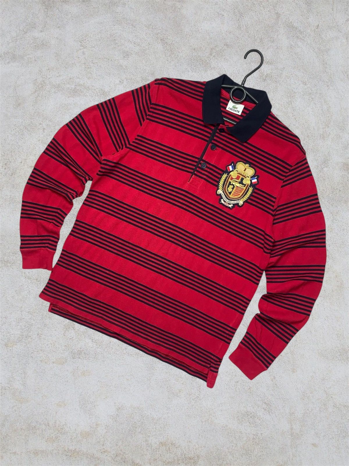 Lacoste × Vintage Lacoste rugby jersey striped vintage logo Size L Size US L / EU 52-54 / 3 - 1 Thumbnail