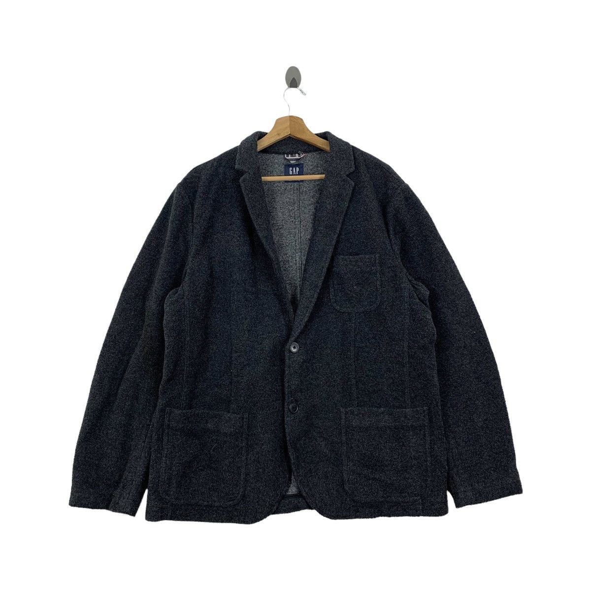 Gap GAP Athletic Sportswear Wool Blazer Coat Jacket Size US XL / EU 56 / 4 - 4 Thumbnail
