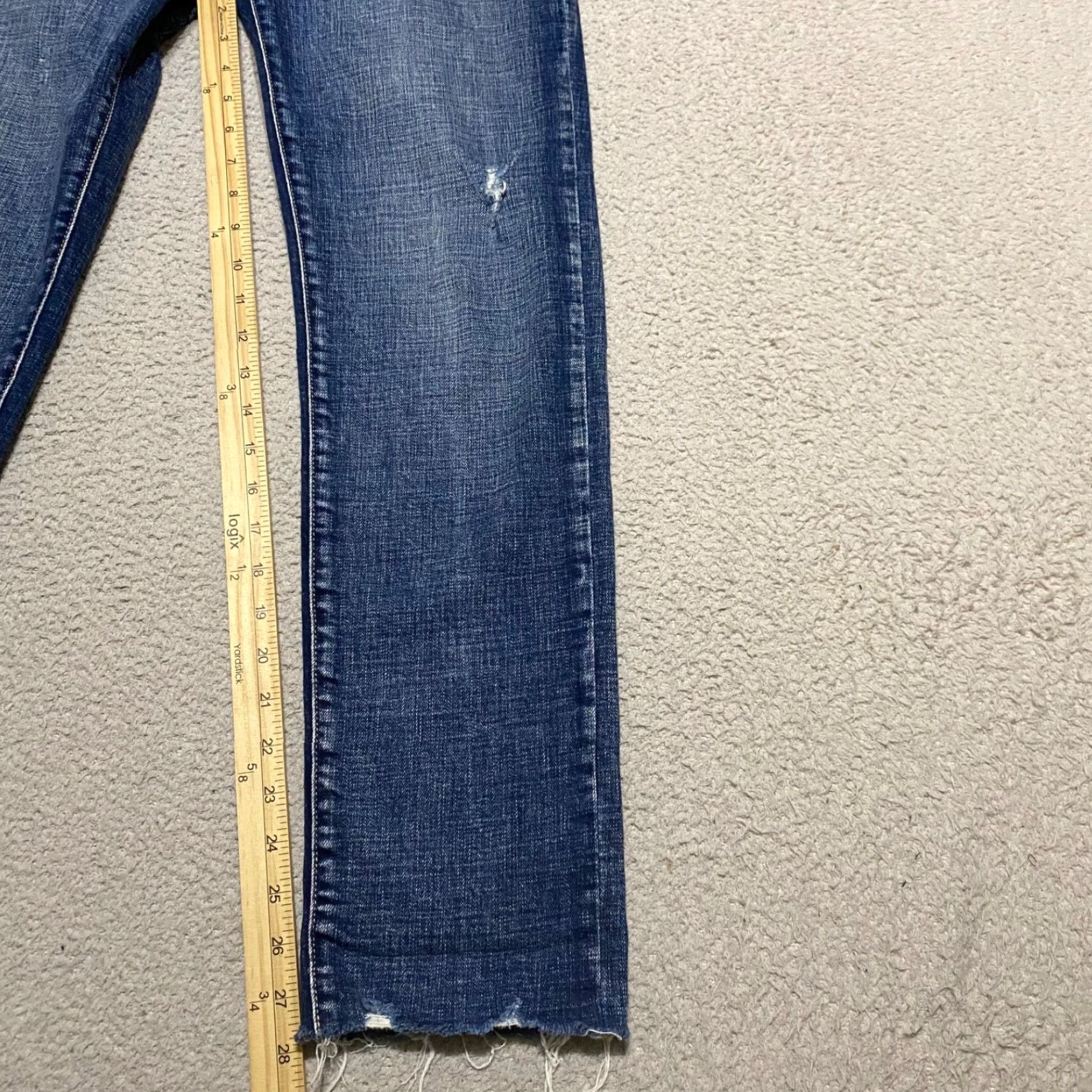 Vintage VINTAGE KanCan Womens Jeans 25 Blue Denim Straight Distressed Mid Rise Medium Wash 5-Pocket Womens Jeans 25 Mens? Size 42" / US 20 - 6 Thumbnail