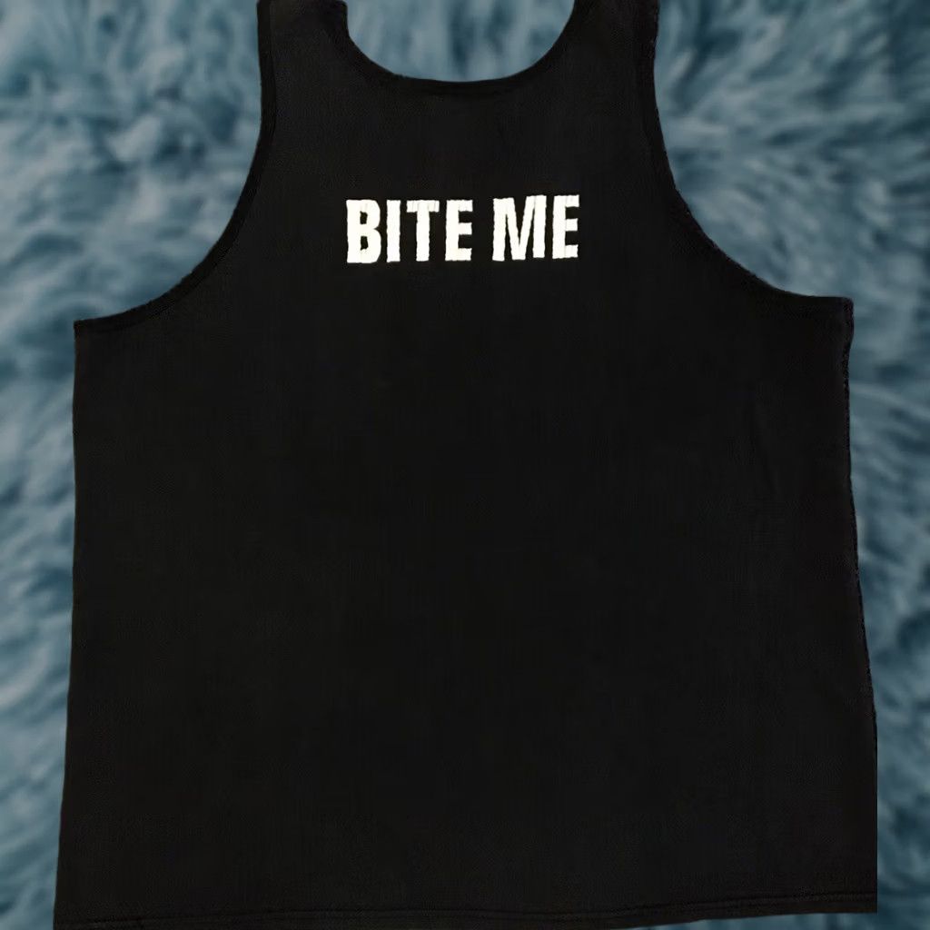 Vintage VINTAGE Grunge T-Shirt XL Black Graphic Tee Beer Crude Distressed Bite Me 80s 90s Size US XL / EU 56 / 4 - 1 Thumbnail