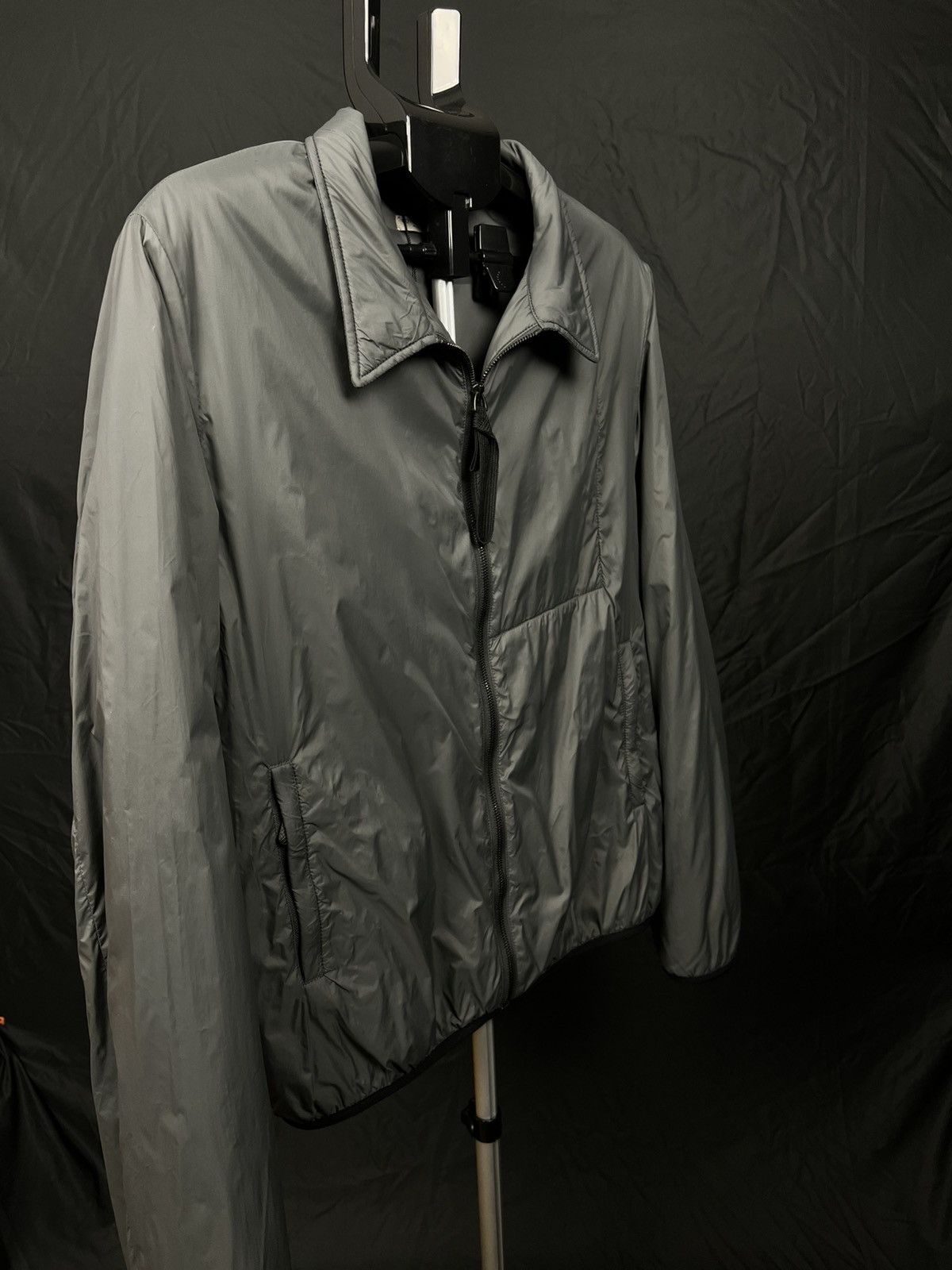 Bottega Veneta Bottega Veneta Men’s Grey Nylon Lightweight Zip Front Jacket Size US L / EU 52-54 / 3 - 2 Thumbnail