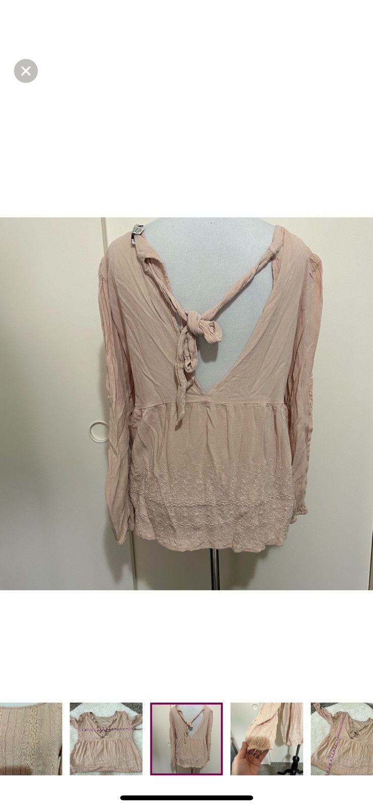 American Eagle Outfitters American eagle outfitters medium blush pink peasant blouse Size M / US 6-8 / IT 42-44 - 2 Thumbnail