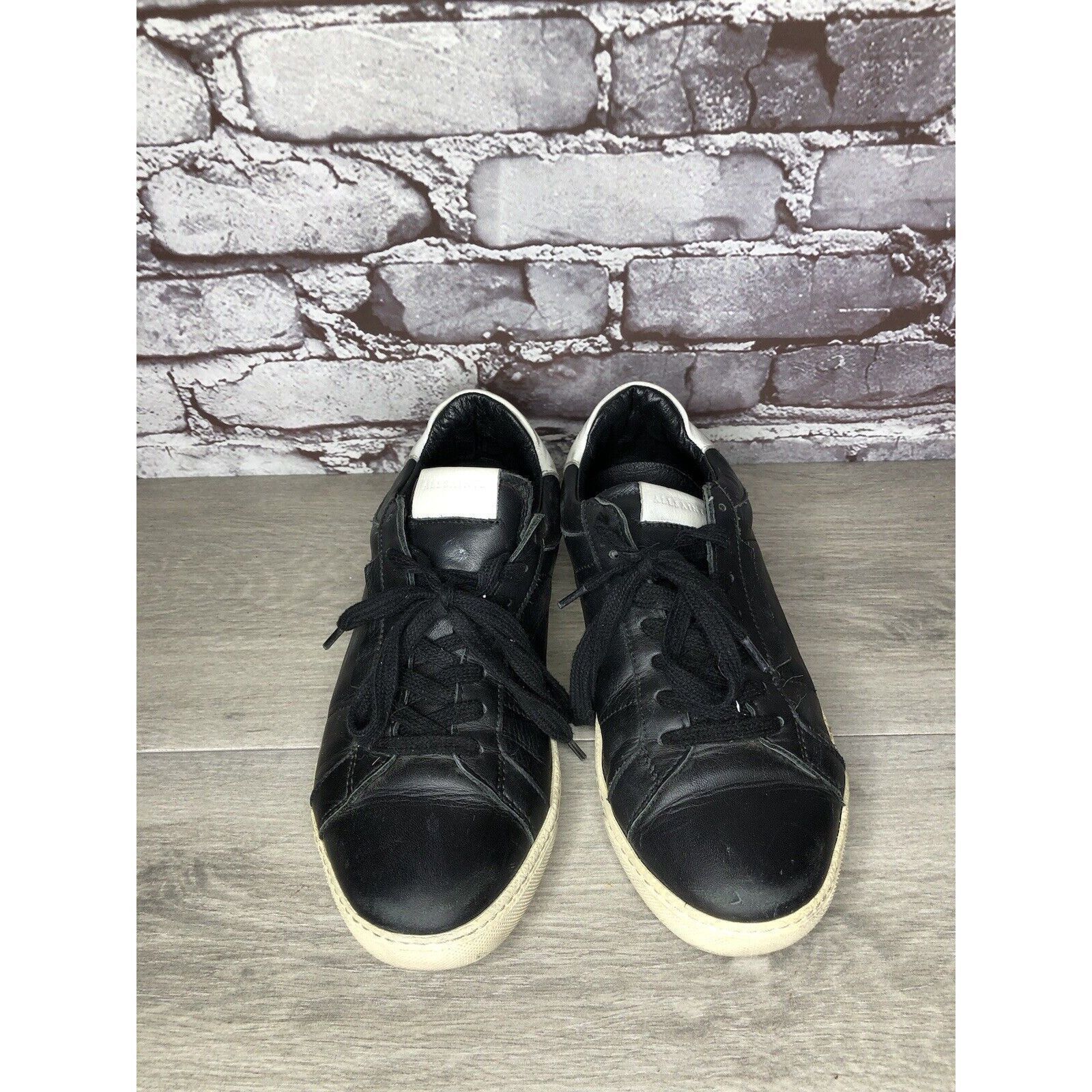 Allsaints AllSaints Sheer Black White Leather Low Casual Sneakers Wome Size US 9 / IT 39 - 14 Thumbnail