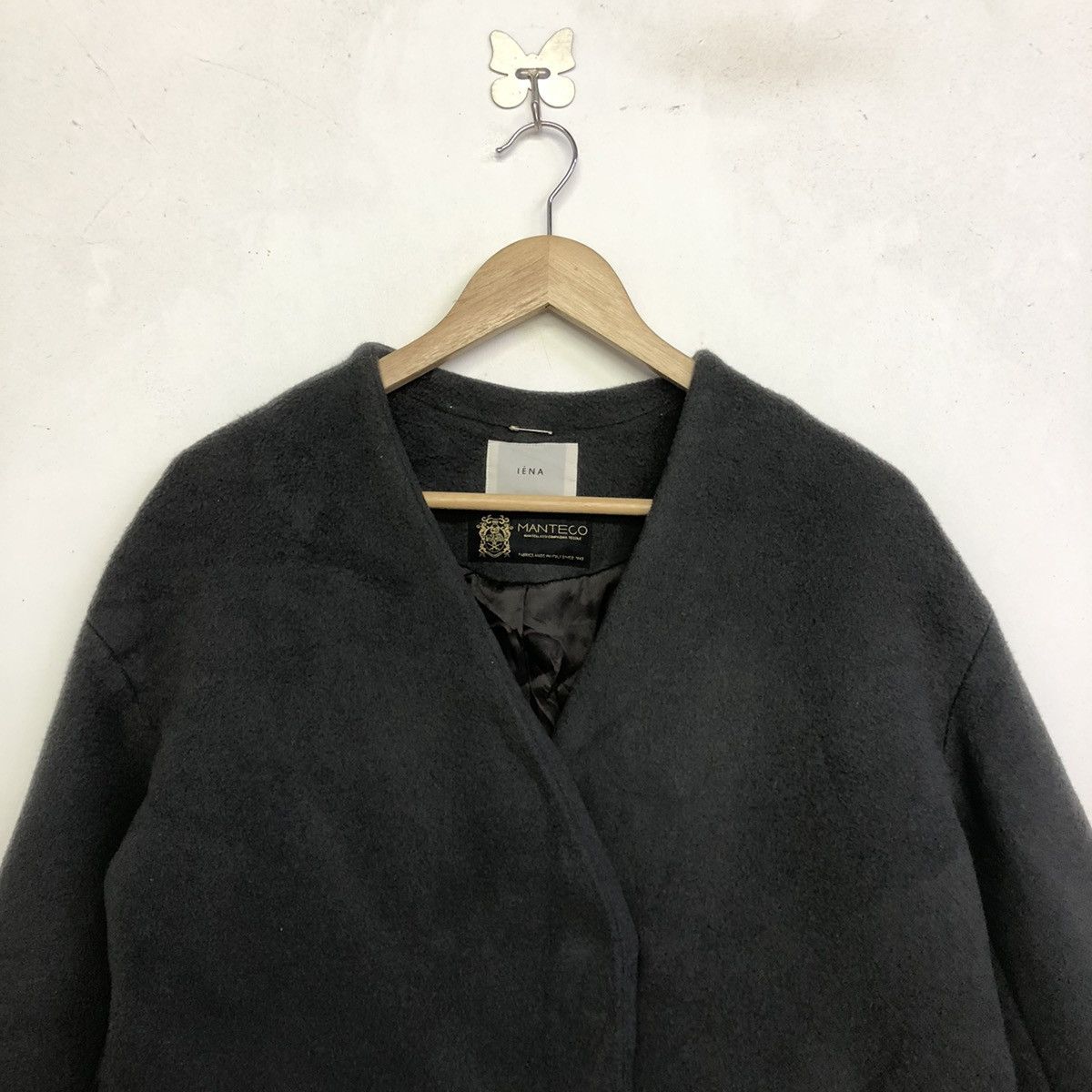 Japanese Brand IENA MANTECO NON-COLLAR WINTER LONG COAT Size XS / US 0-2 / IT 36-38 - 5 Thumbnail